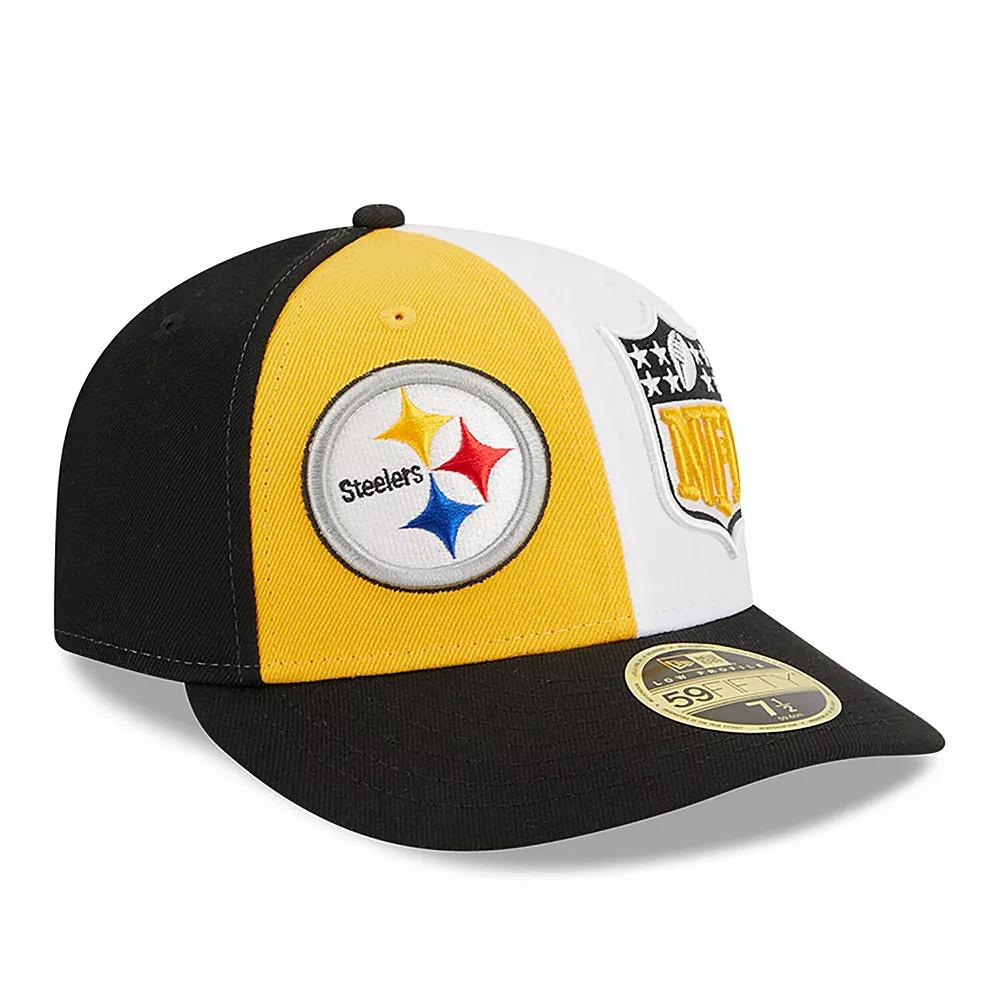 Men's New Era  Gold/Black Pittsburgh Steelers 2023 Sideline Low Profile 59FIFTY Fitted Hat, Size: 7 3/8 Product Image