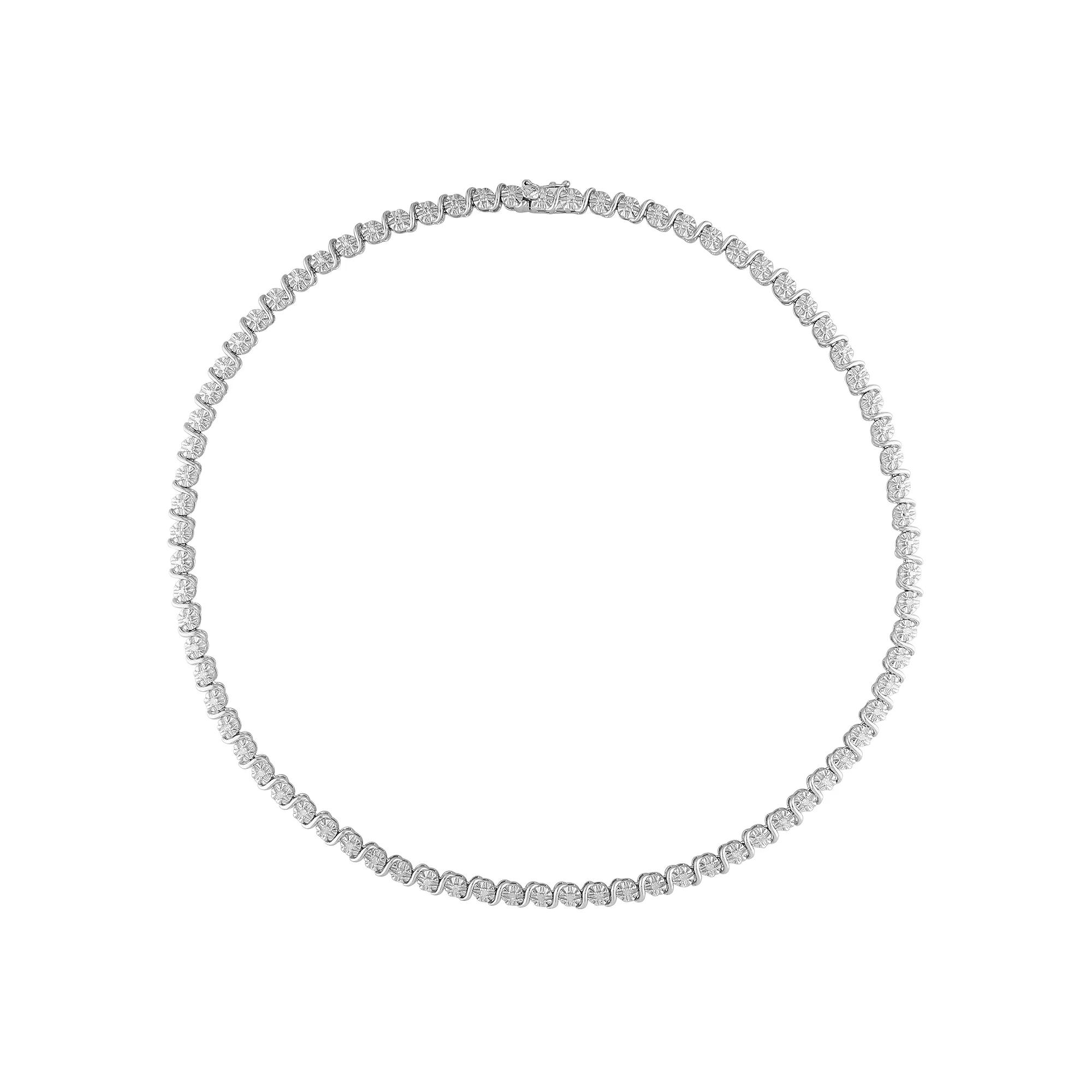 Stella Grace Sterling Silver 1/2 Carat T.W. Diamond Necklace, Women's, Size: 17" Product Image