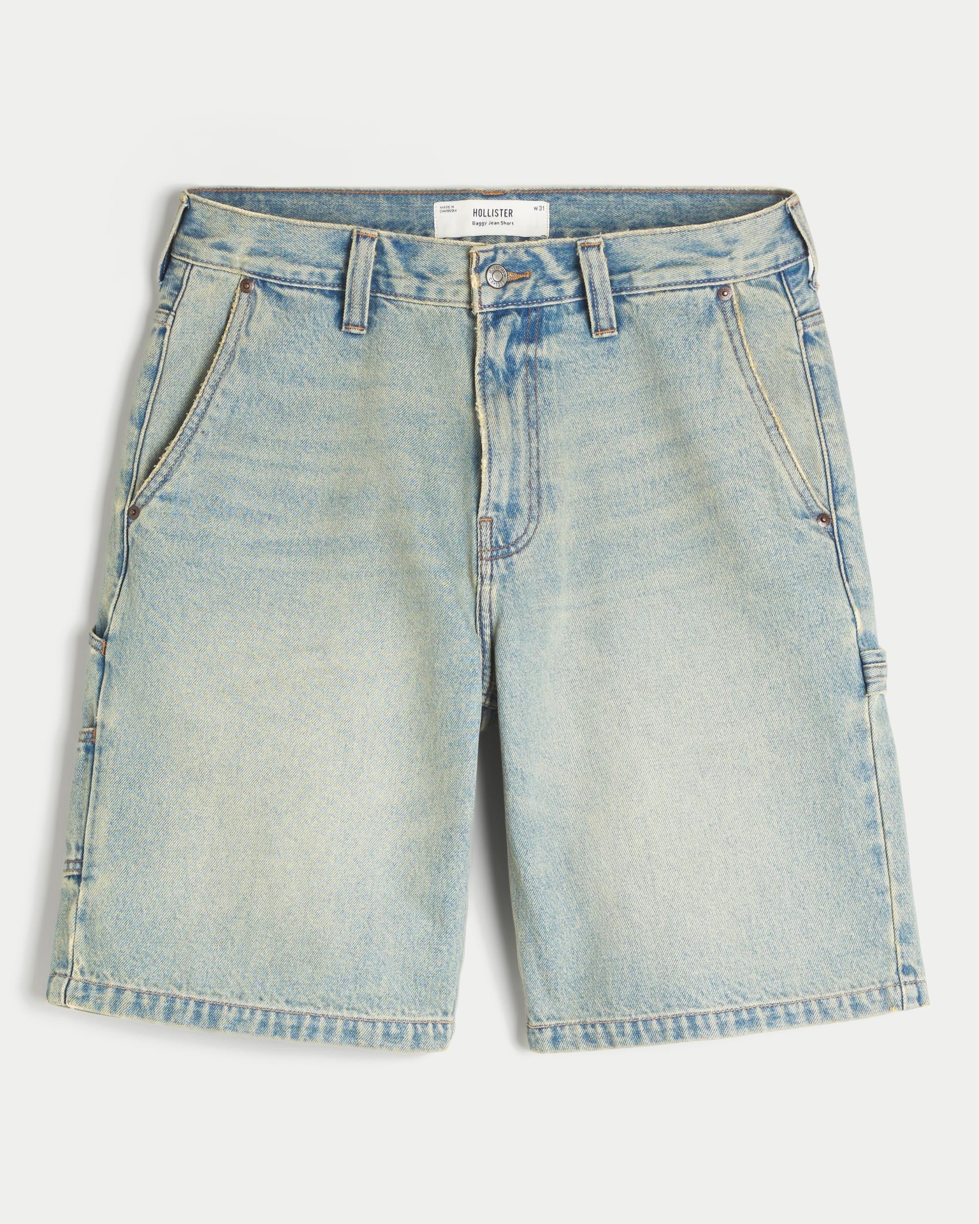 Baggy Denim Cargo Shorts Product Image