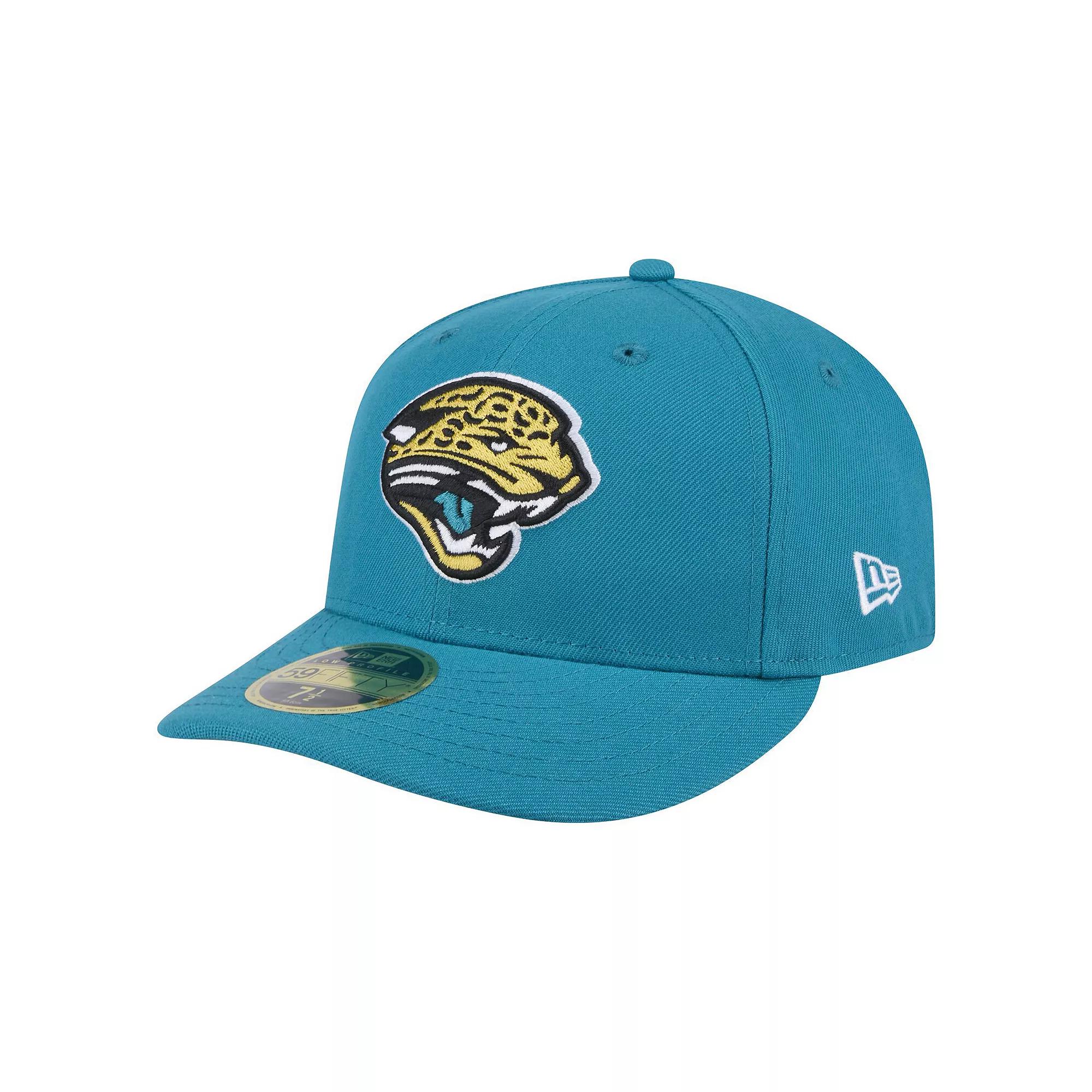 Men's New Era  Teal Jacksonville Jaguars Throwback Logo Omaha Low Profile 59FIFTY Fitted Hat, Size: 7 1/8, Blue Product Image