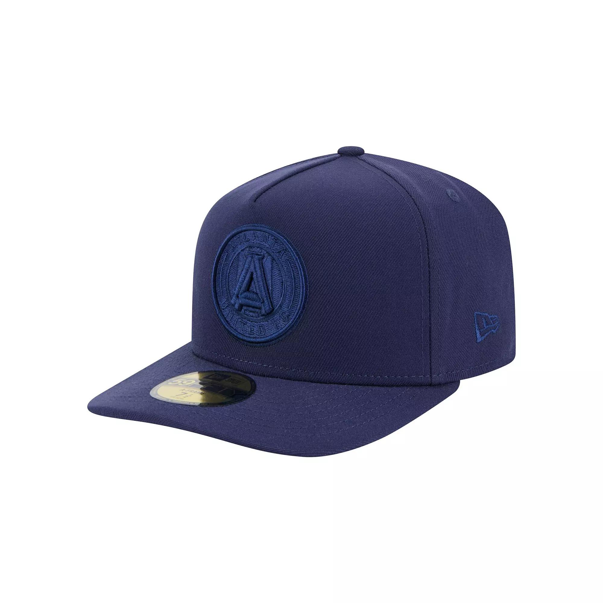Men's New Era Navy Atlanta United FC Color Pack A-Frame 59FIFTY Fitted Hat,  Product Image