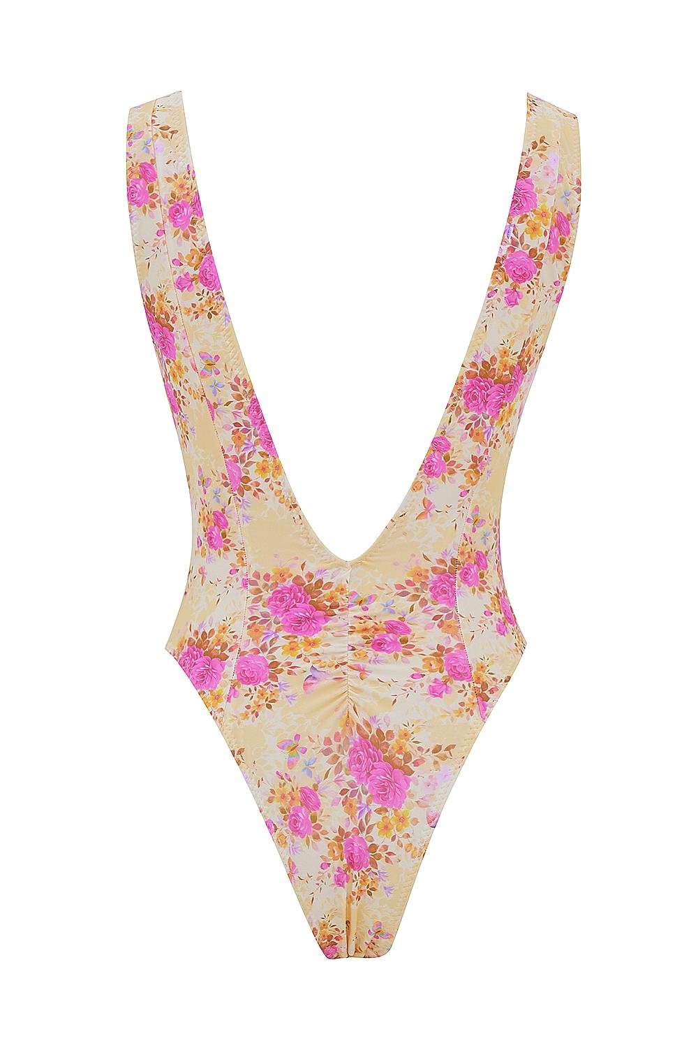 Martinique  floral print plunge swimsuit Product Image