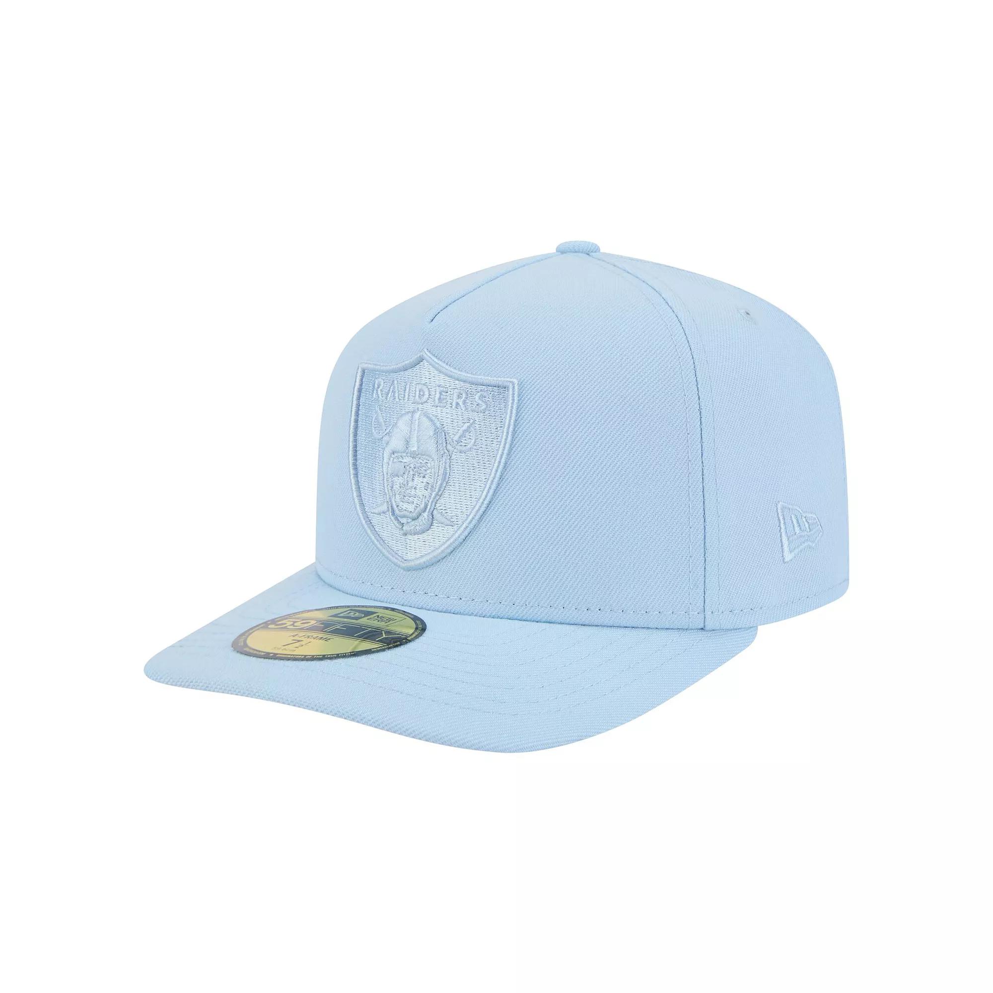 Men's New Era Light Blue Las Vegas Raiders Color Pack A-Frame 59FIFTY Fitted Hat, Size: 7 1/8, Lvr Light Product Image