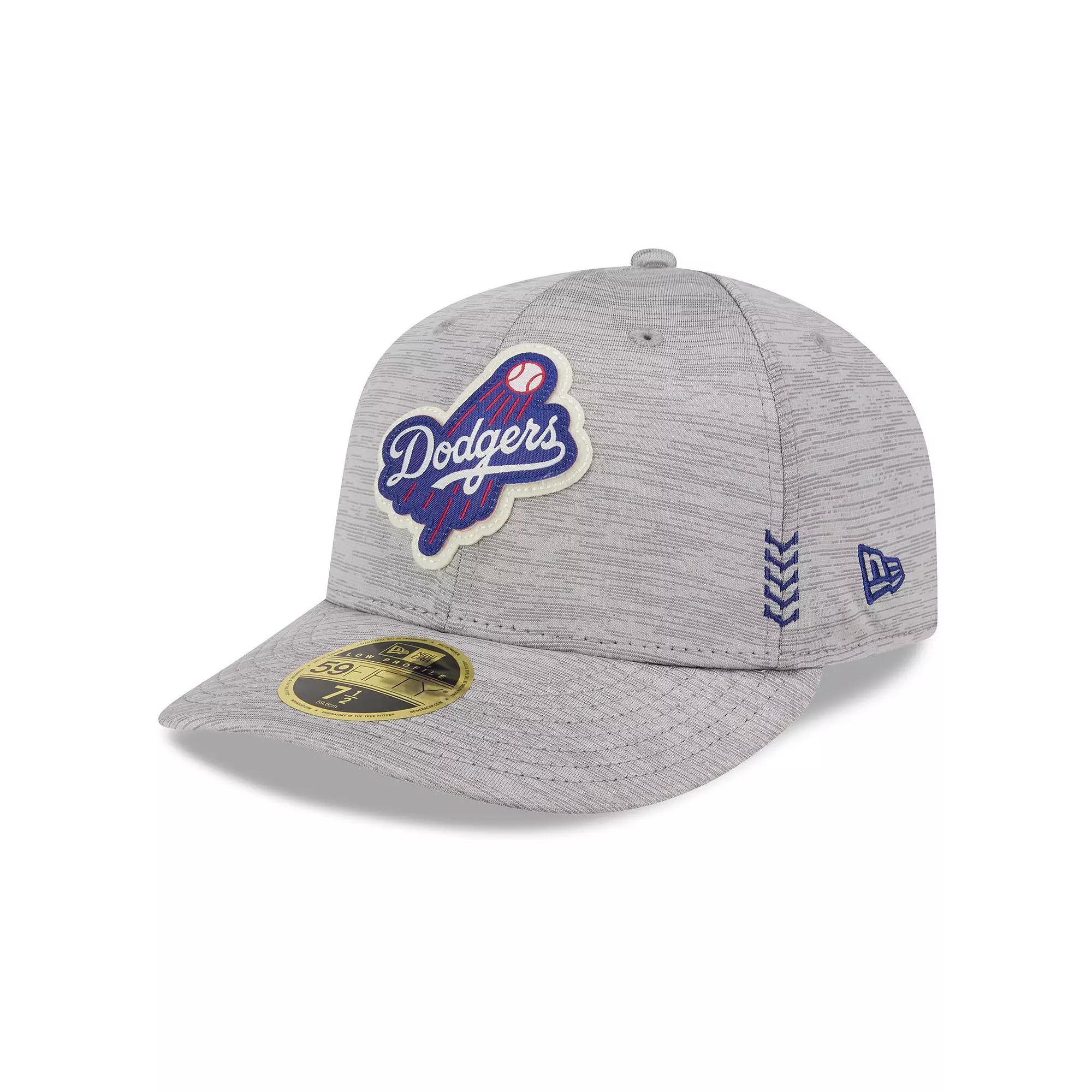 Men's New Era Gray Los Angeles Dodgers 2024 Clubhouse Low Profile 59FIFTY Fitted Hat,  Product Image