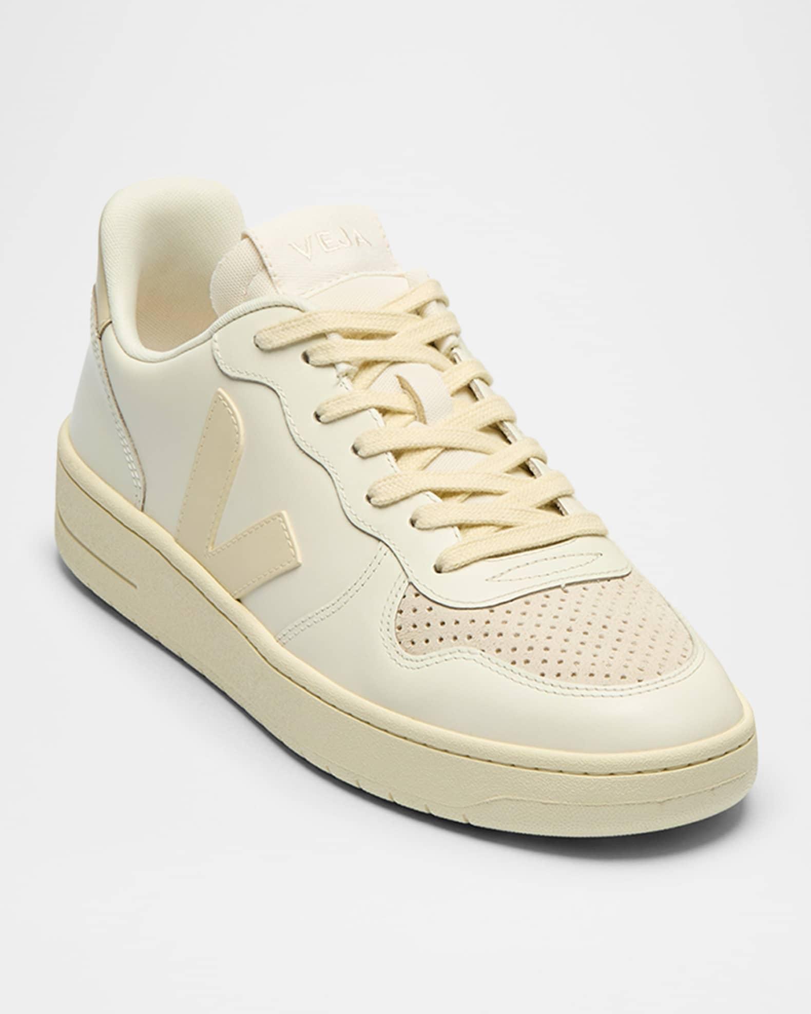 V-10 Bicolor Leather Low-Top Sneakers Product Image