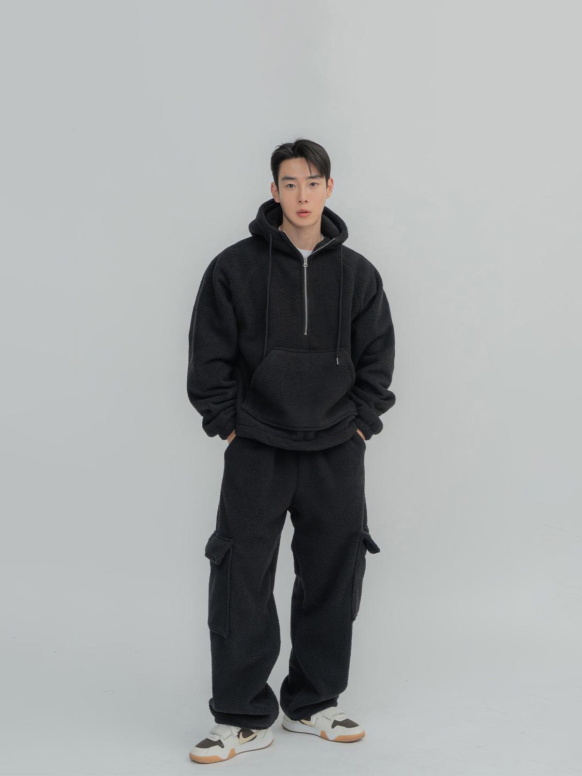 RT No. 12429 FLEECE QUARTER ZIP HOODIE & CARGO SWEATPANTS Product Image