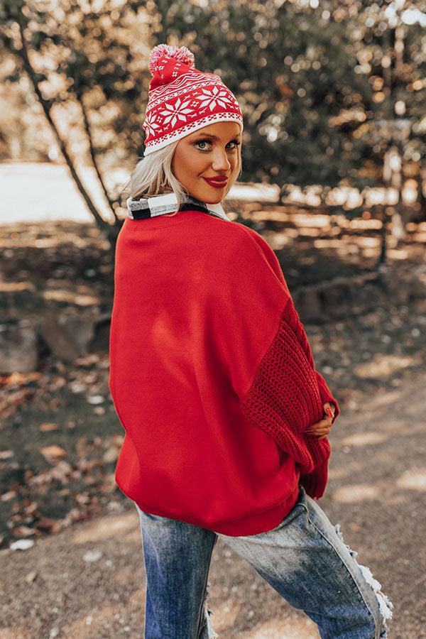 Wrapped Around Your Finger Sweater In Red Product Image