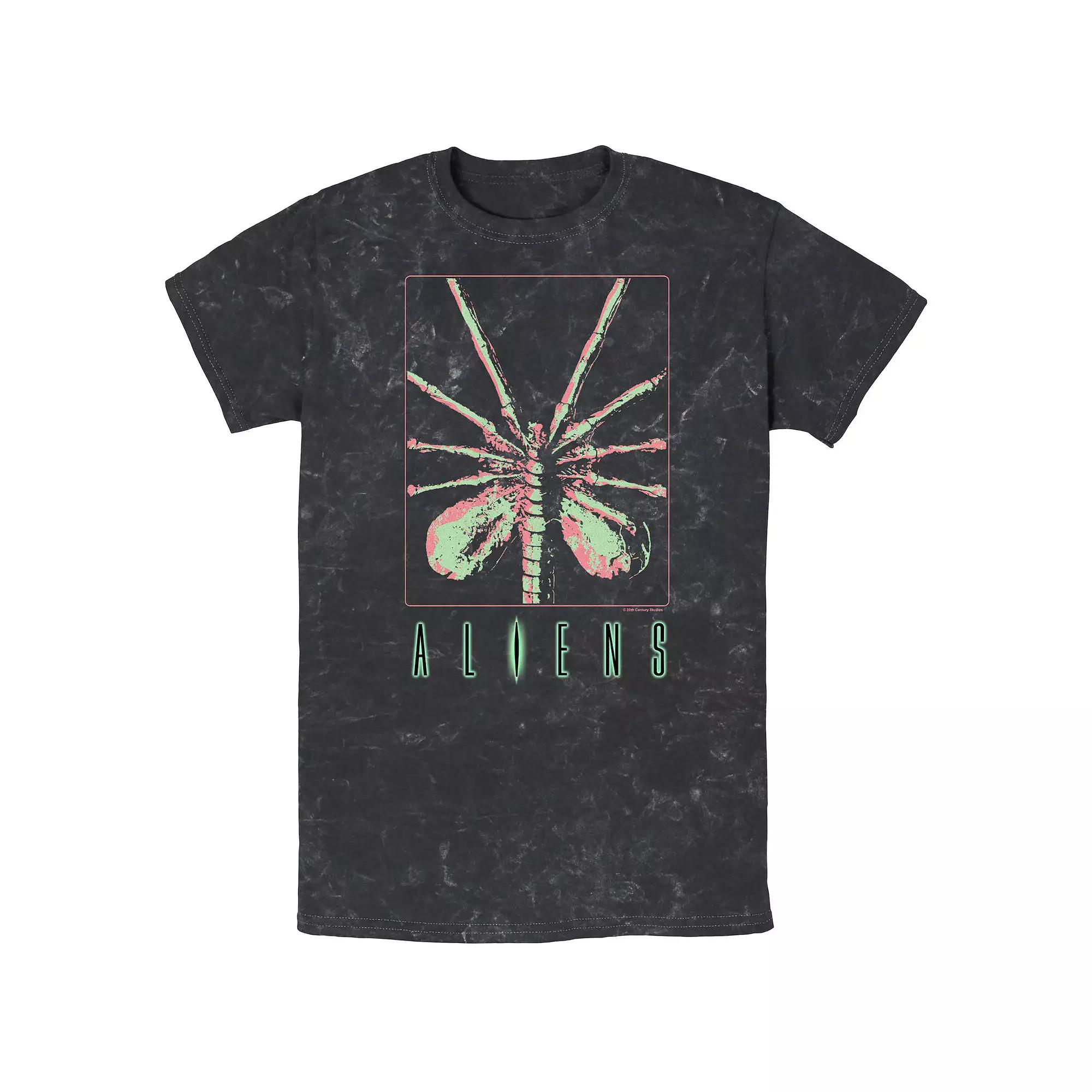 Men's Aliens Xenomorph Birth Mineral Wash Graphic Tee,  Product Image