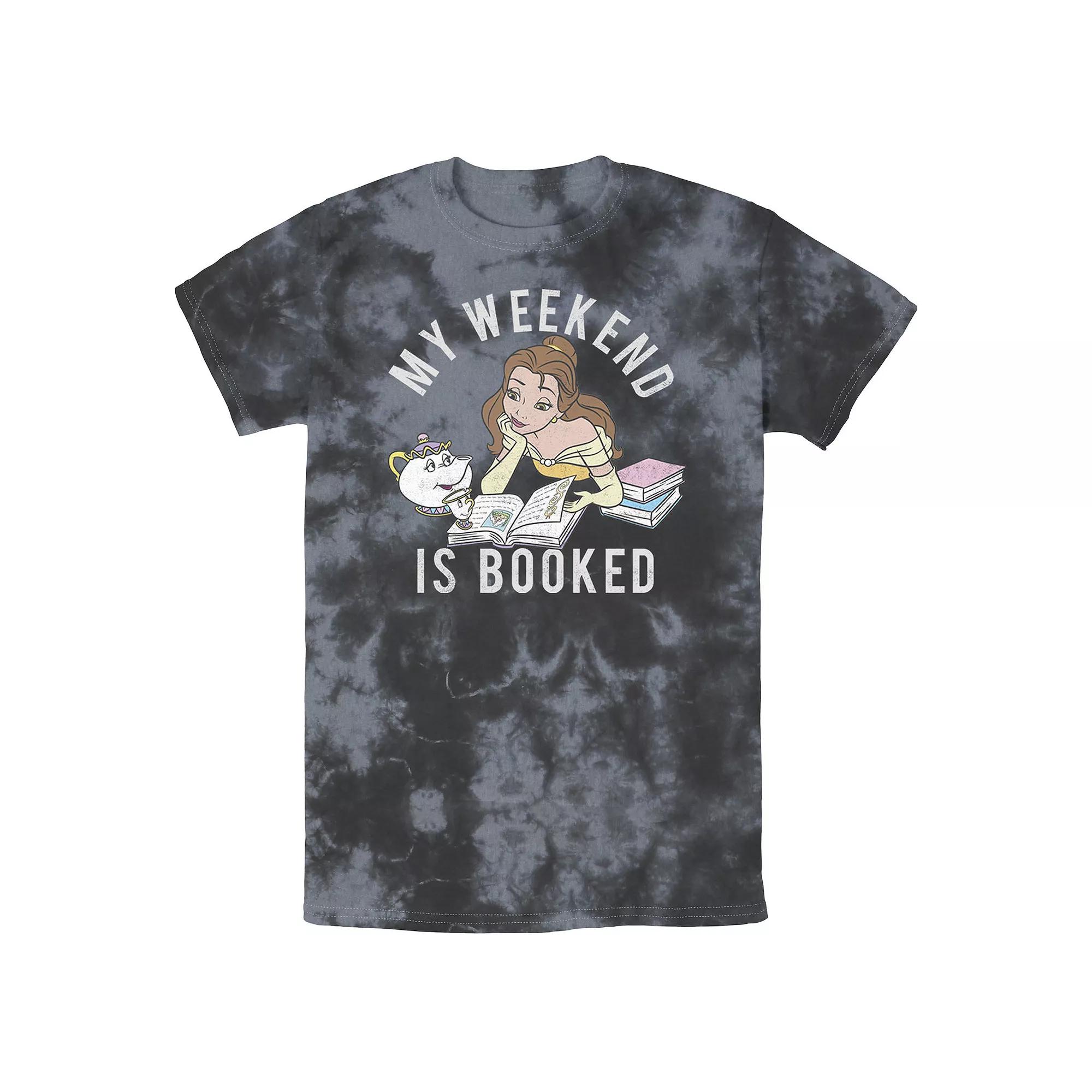 Men's Disney Beauty And The Beast Belle My Weekend Is Booked Bomabrd Wash Tee,  Product Image