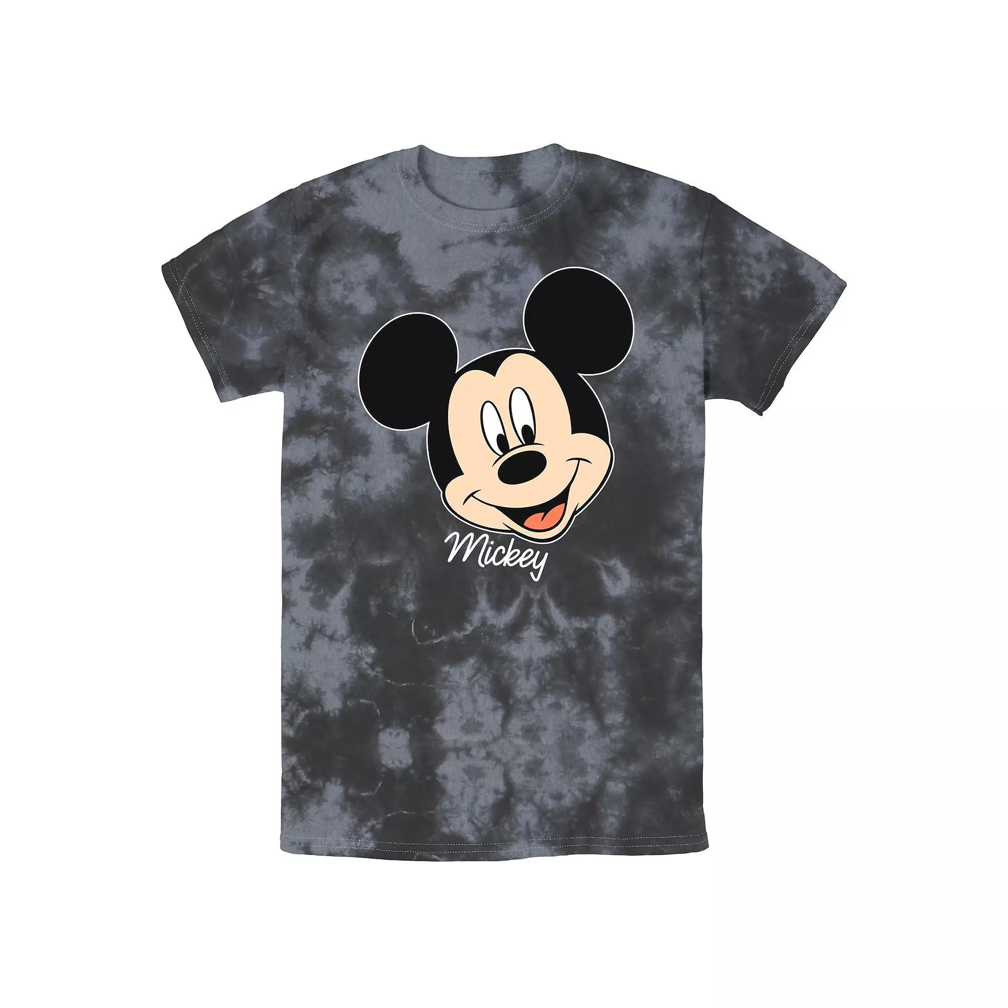Men's Disney Mickey Mouse Smile Face Portrait Wash Tee,  Product Image