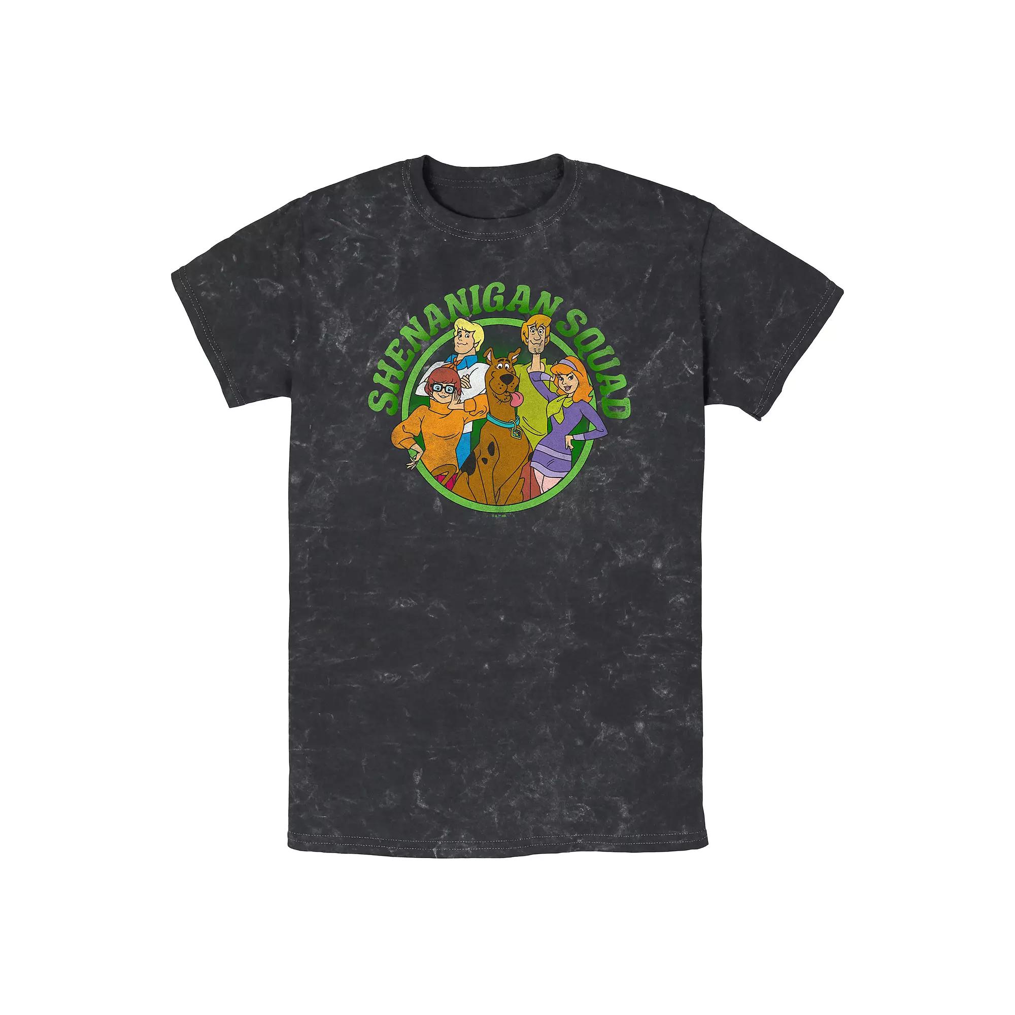 Men's Scooby-Doo Shenanigan Squad Mineral Wash Graphic Tee, Size: Large, Black Product Image