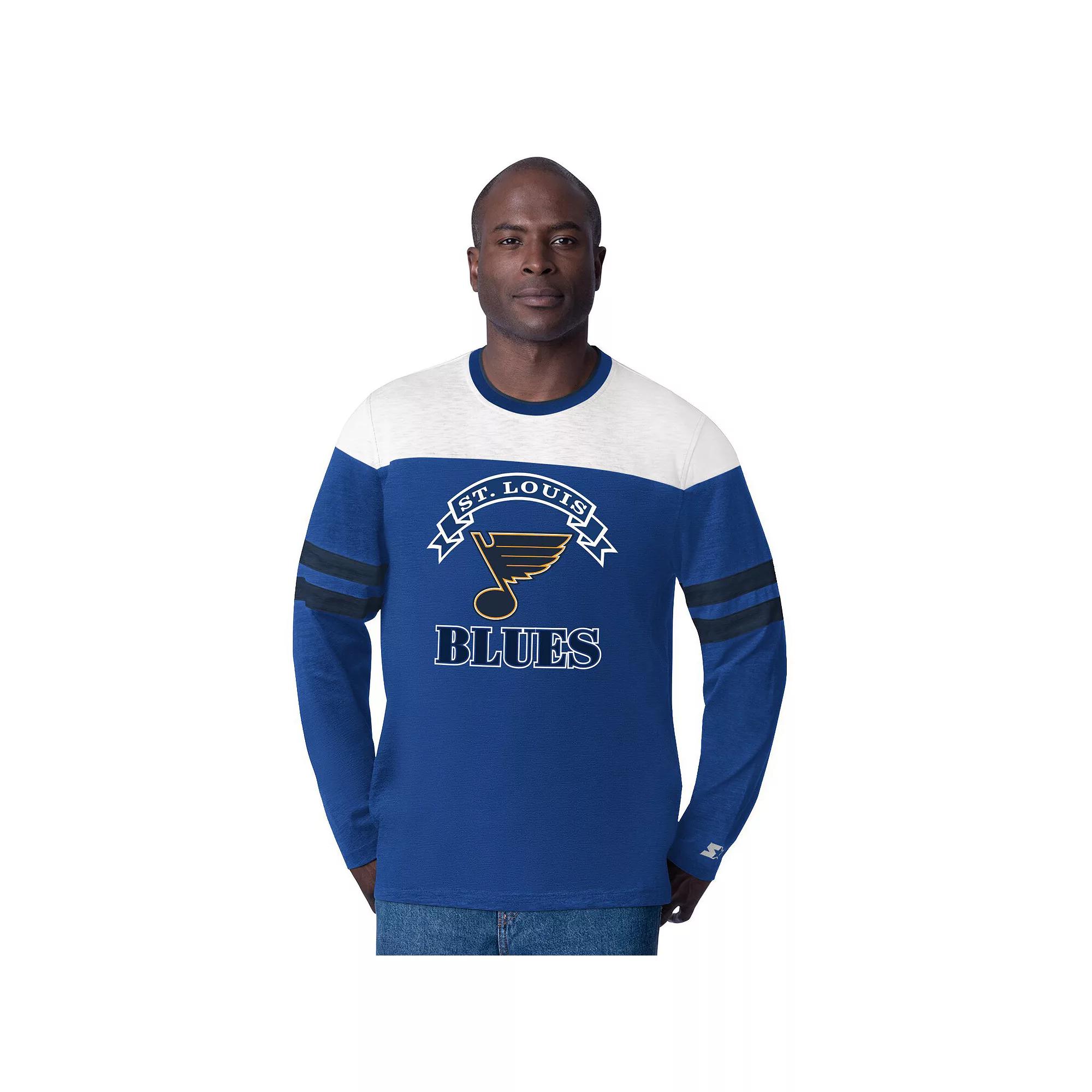 Men's Starter Royal New York Islanders Blitz Durene Long Sleeve T-Shirt,  Product Image