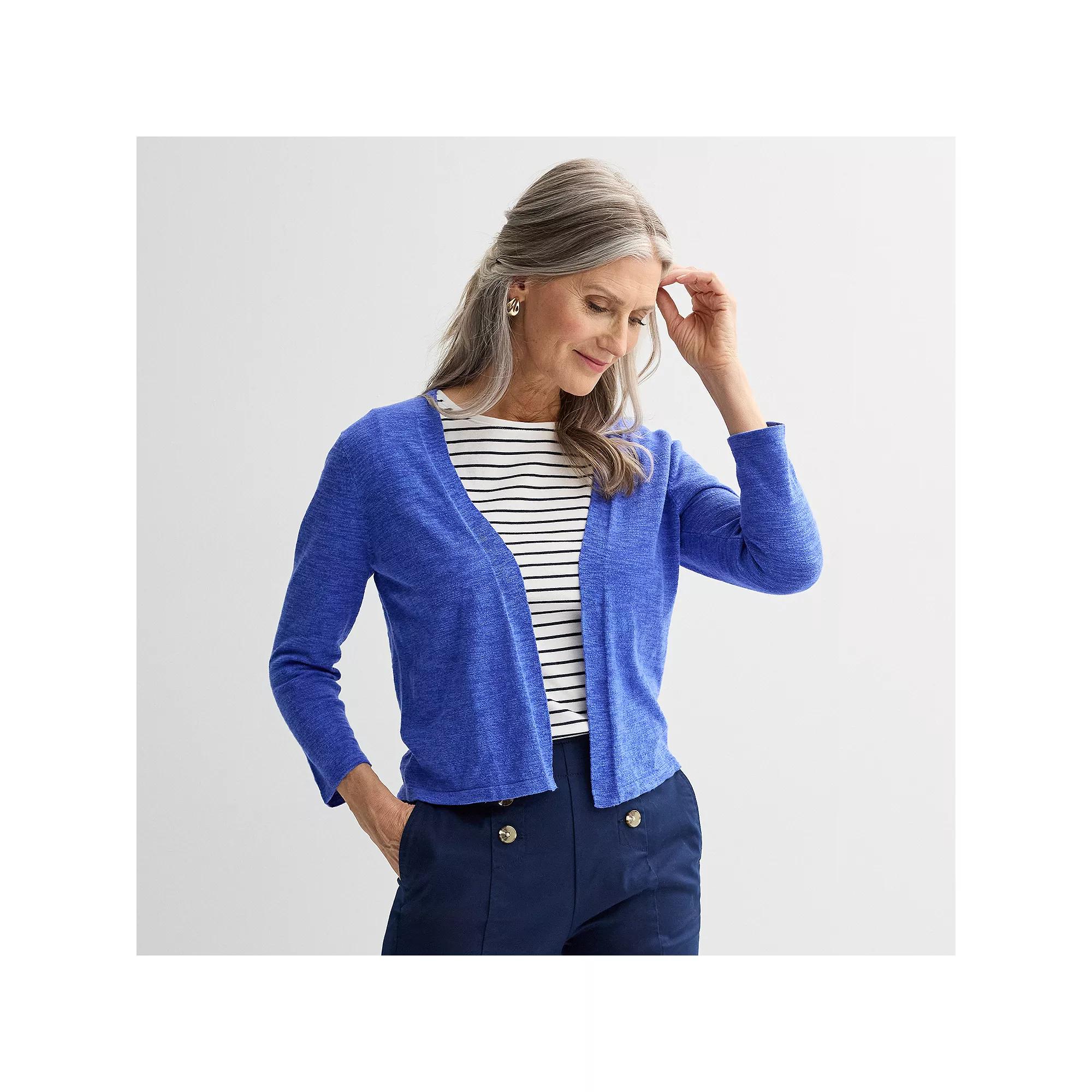 Women's Croft & Barrow® Open Front Cardigan,  Product Image