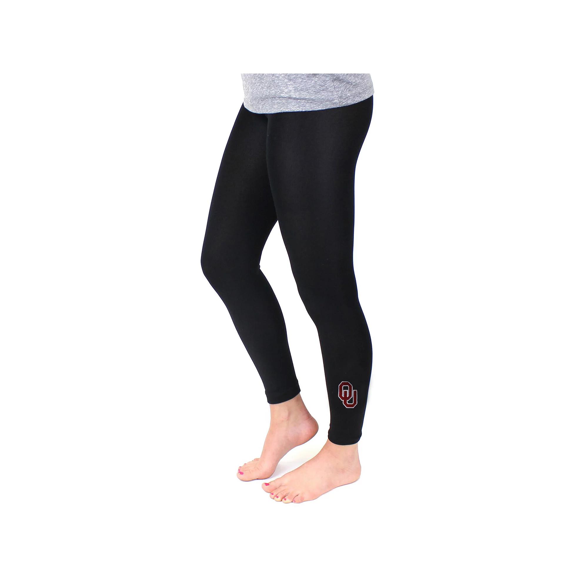 Women's ZooZatz Black Oklahoma Sooners Fleece Leggings,  Product Image