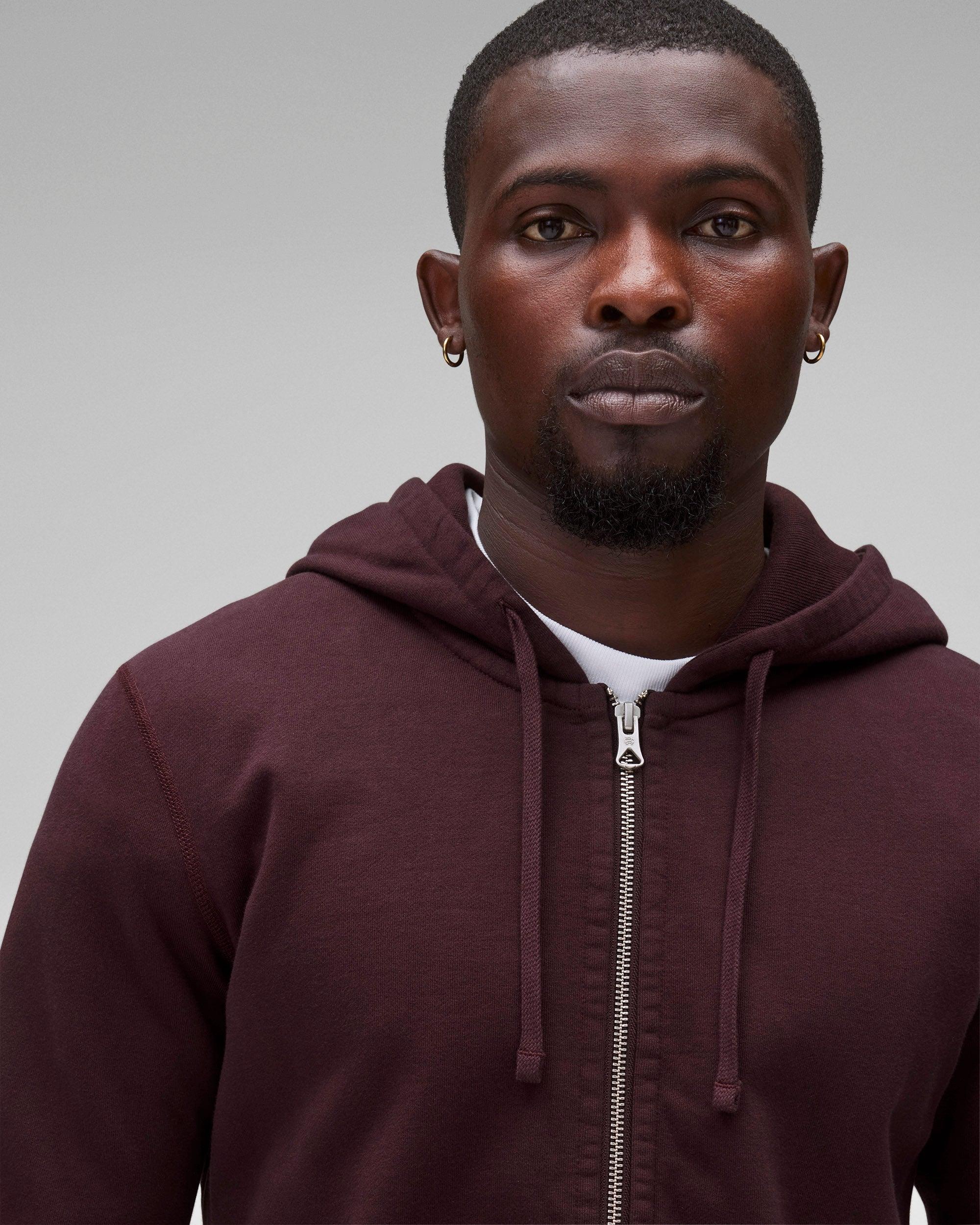 Midweight Terry Slim Zip Hoodie Male Product Image