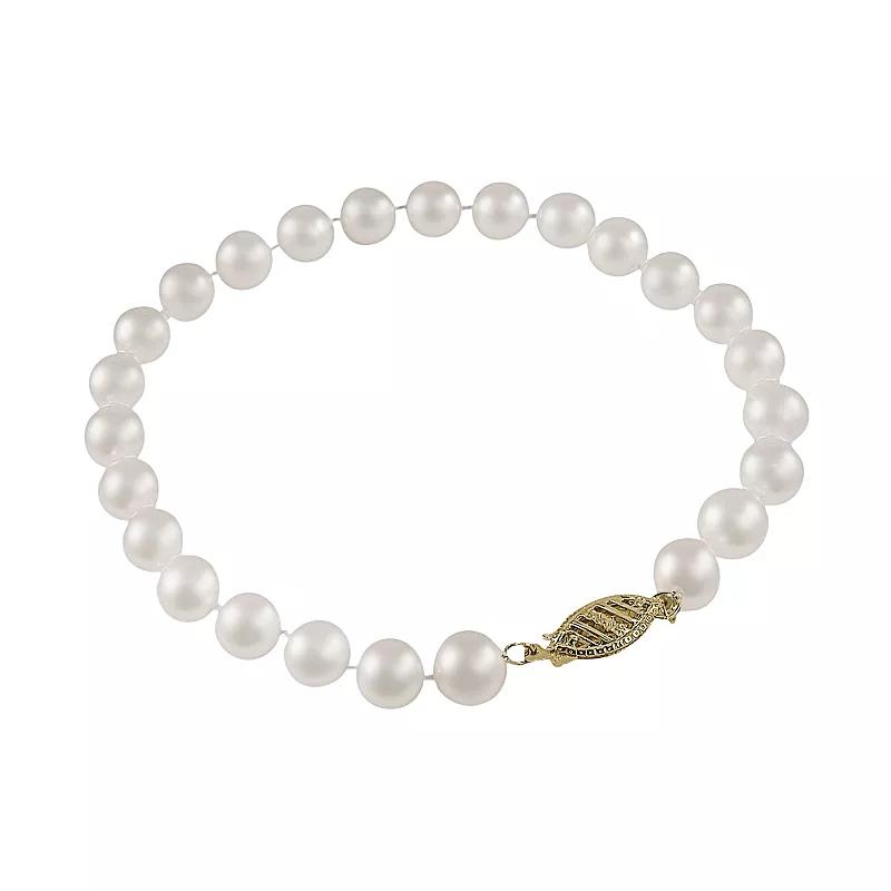 PearLustre by Imperial 10k Gold Freshwater Cultured Pearl Bracelet - 8-in., Women's,  Product Image