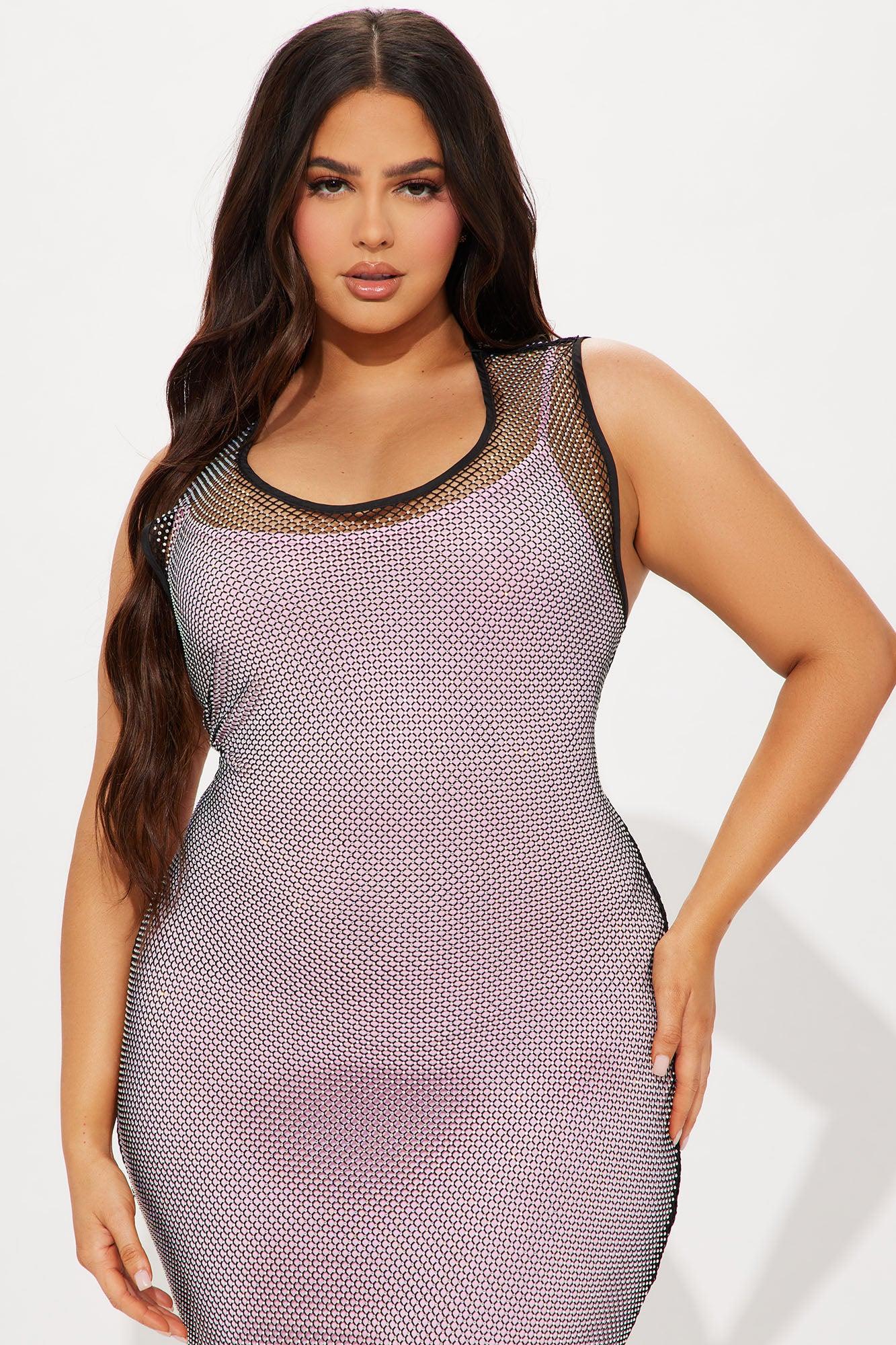 All That Rhinestone Maxi Dress - Pink/combo Product Image