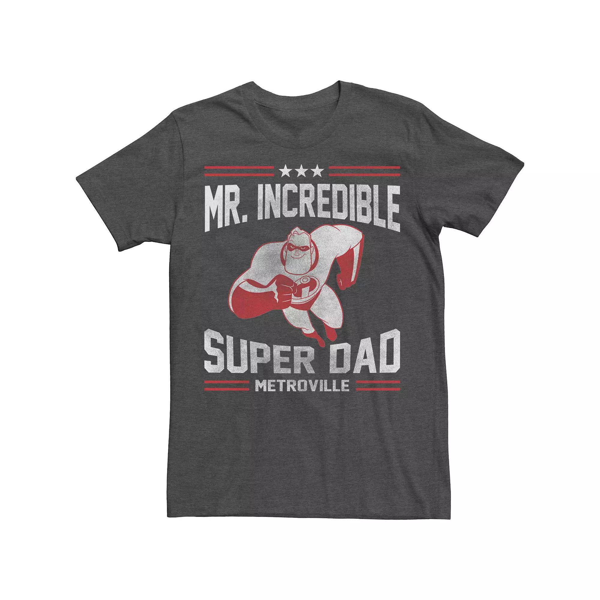 Big & Tall Incredibles Sporty Super Dad Fathers Day Text Tee, Men's,  Product Image