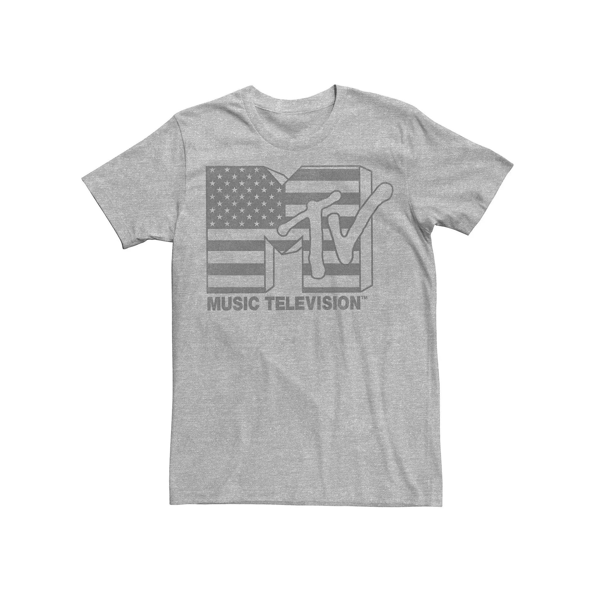 Men's MTV American Flag MTV Logo Graphic Tee,  Product Image