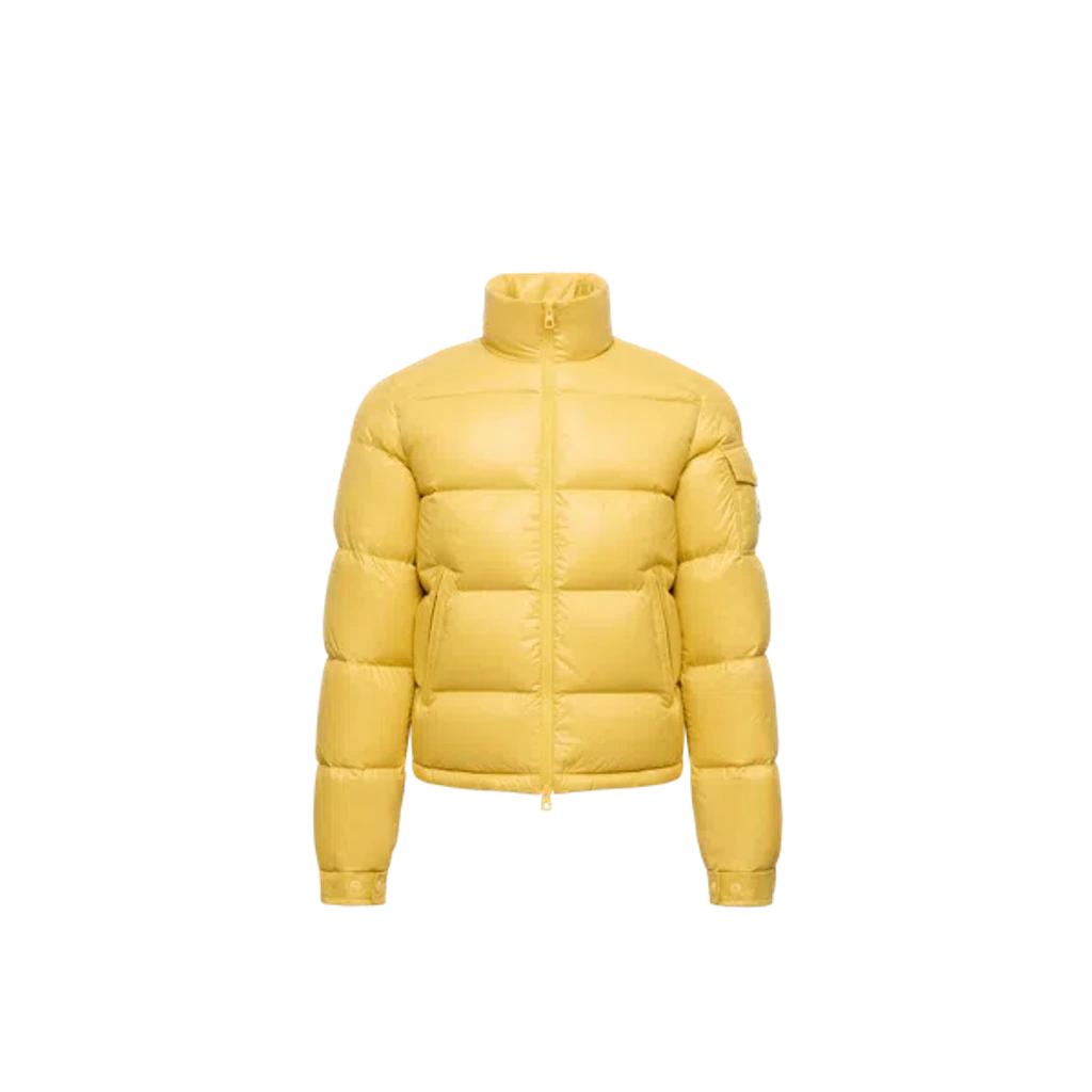 MONCLER Levitha Hooded Short Down Jacket In Yellow Product Image