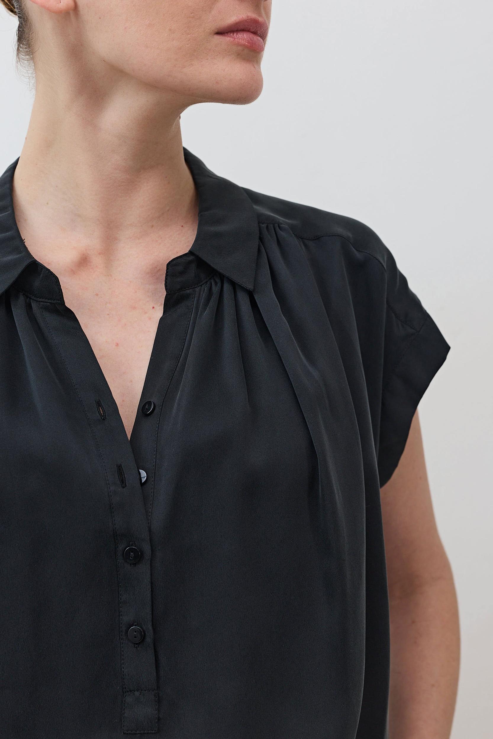 The Nonchalant Oversized Silk Blouse Product Image