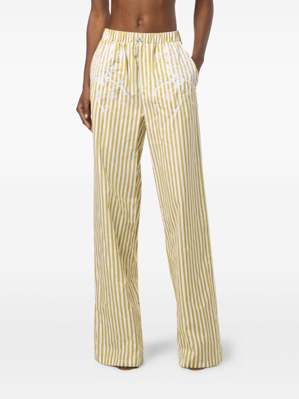 poplin embroidered trousers Product Image