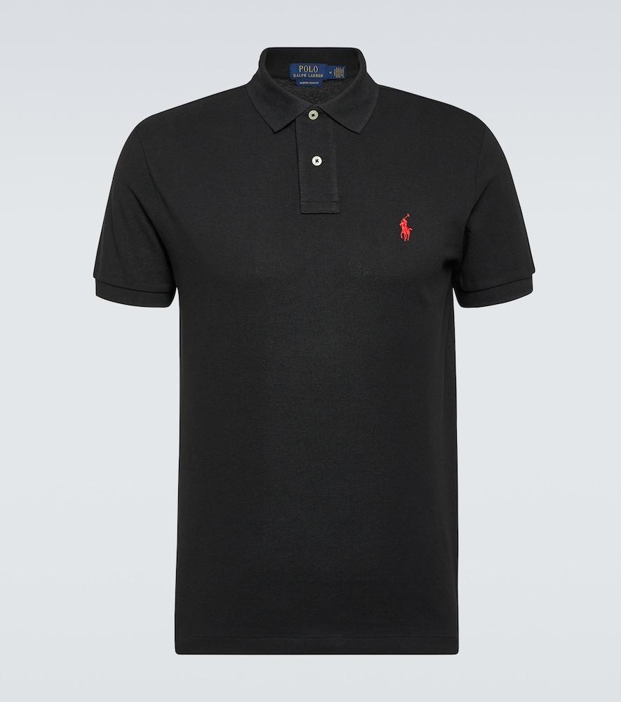 POLO RALPH LAUREN Black Polo Shirt With Classic Collar And Pony Embroidery On The Front In Cotton Man Product Image