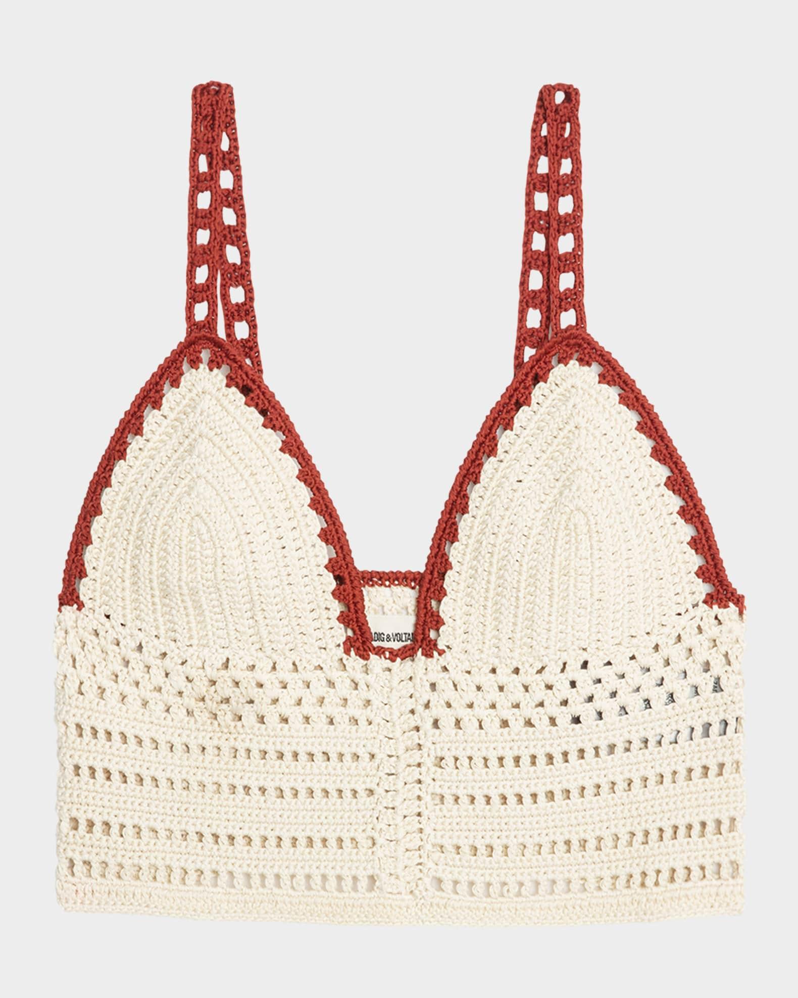 Taly Crochet-Knit Crop Top Product Image