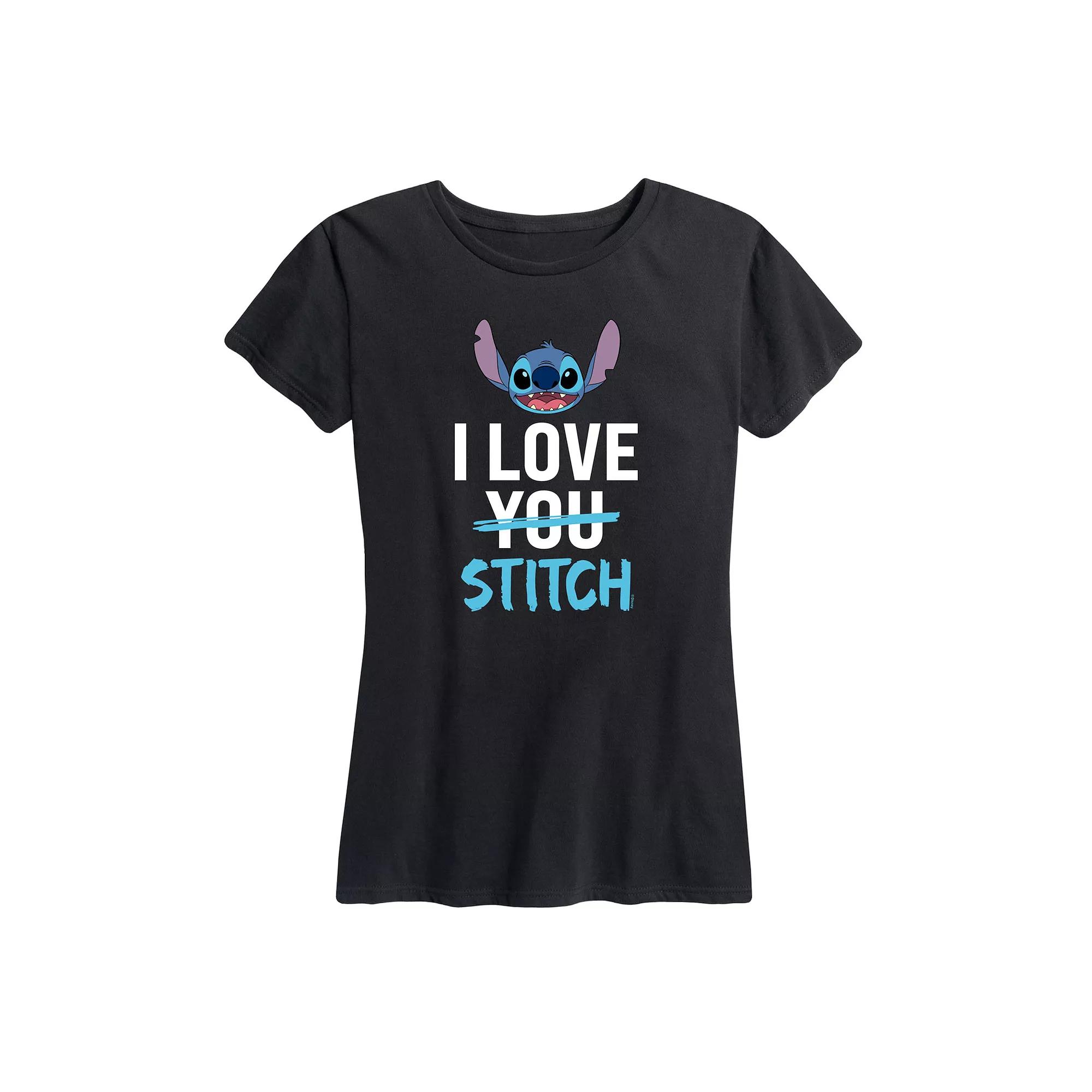 Disney's Lilo & Stitch Women's I Love Stitch Graphic Tee,  Product Image