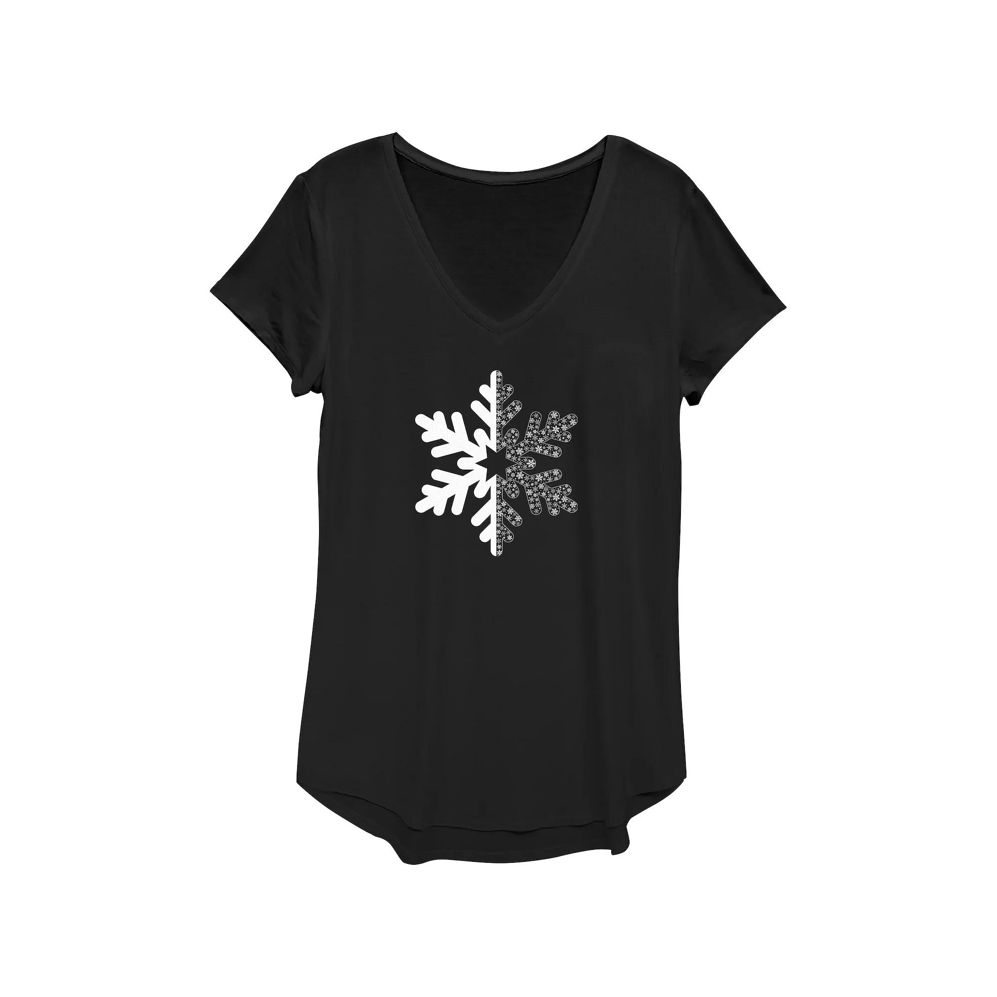 Women's Snowflake Graphic Tee,  Product Image