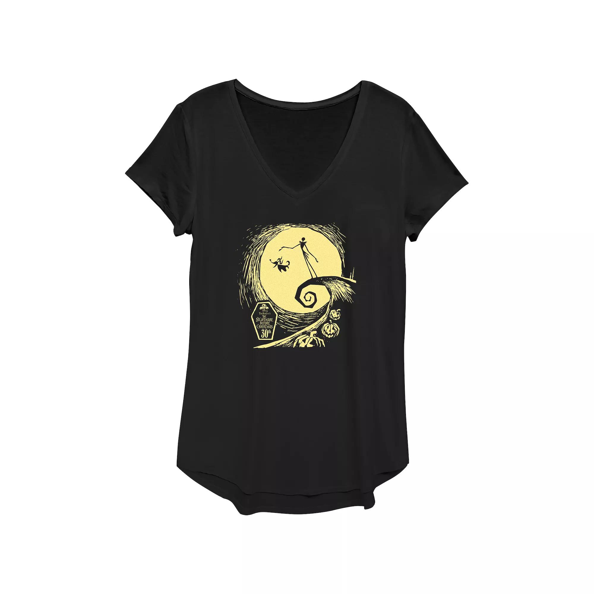 Disney's The Nightmare Before Christmas Jack Skellington Spiral Hill Women's Graphic Tee,  Product Image