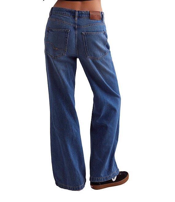 Free People We The Free Stride Low Slung Wide Leg Jeans Product Image