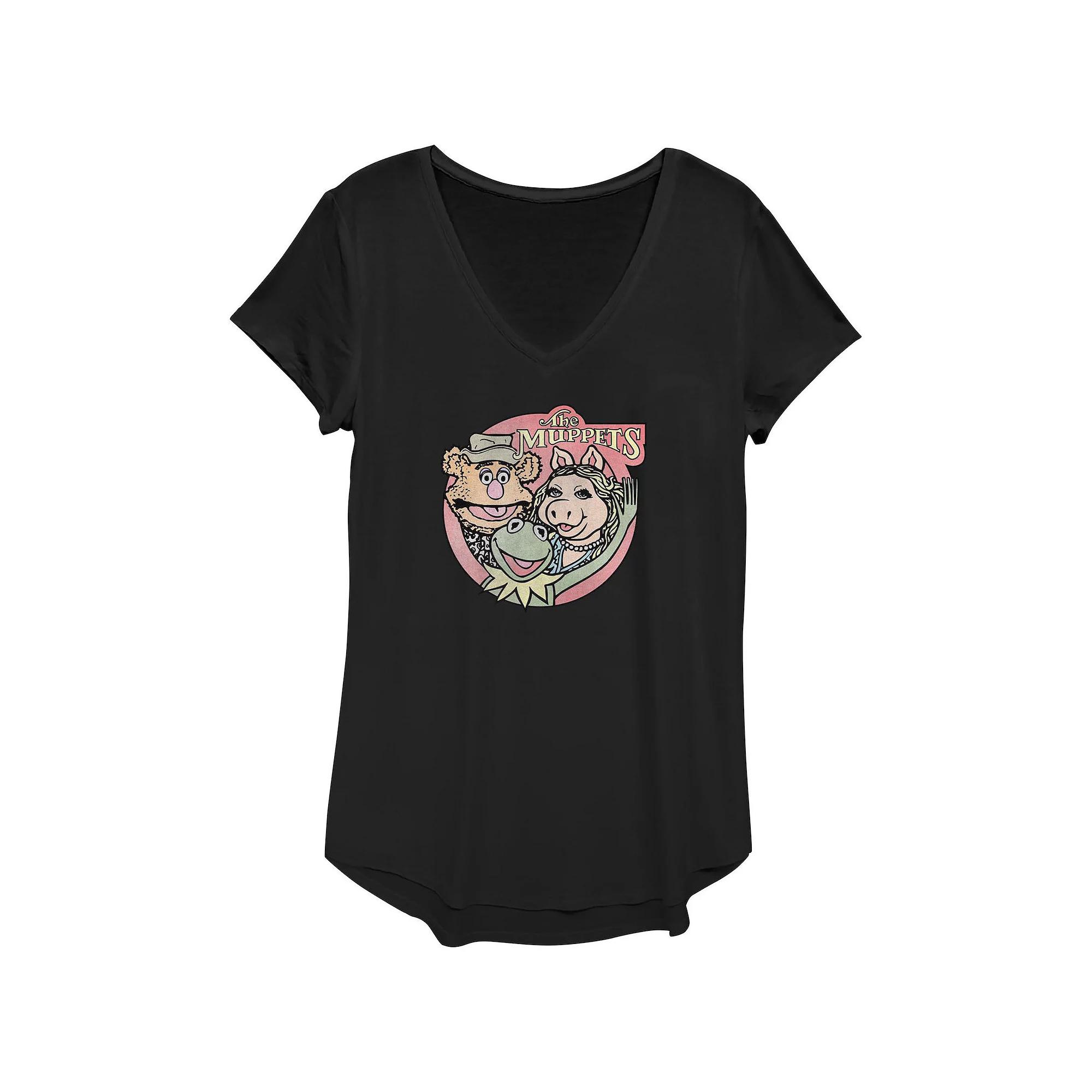 Disney's The Muppets Women's Classic Group Graphic Tee, Size: XS, Black Product Image