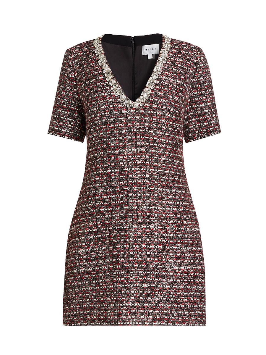 Womens Nyah Tweed & Crystal Minidress Product Image