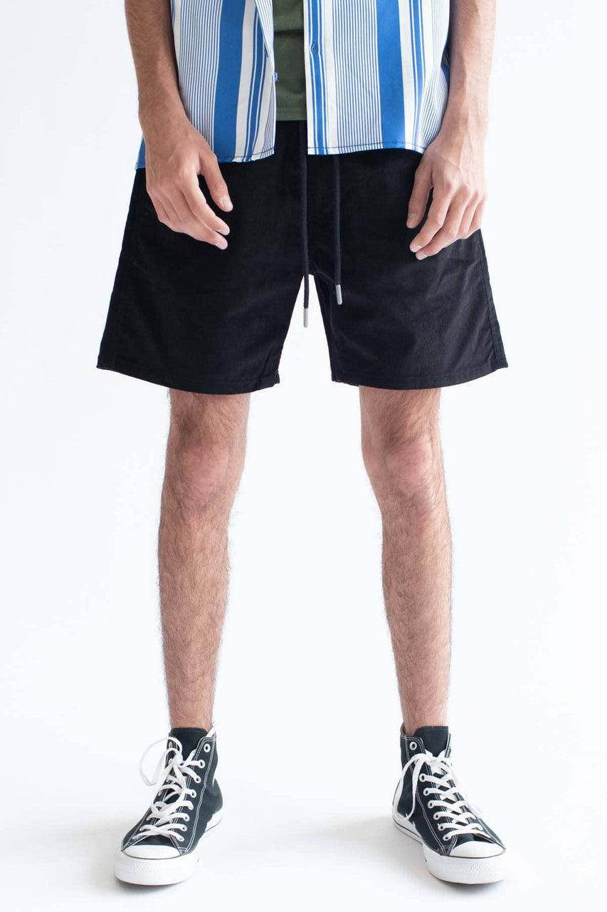 Pitch Black Corduroy Shorts Product Image