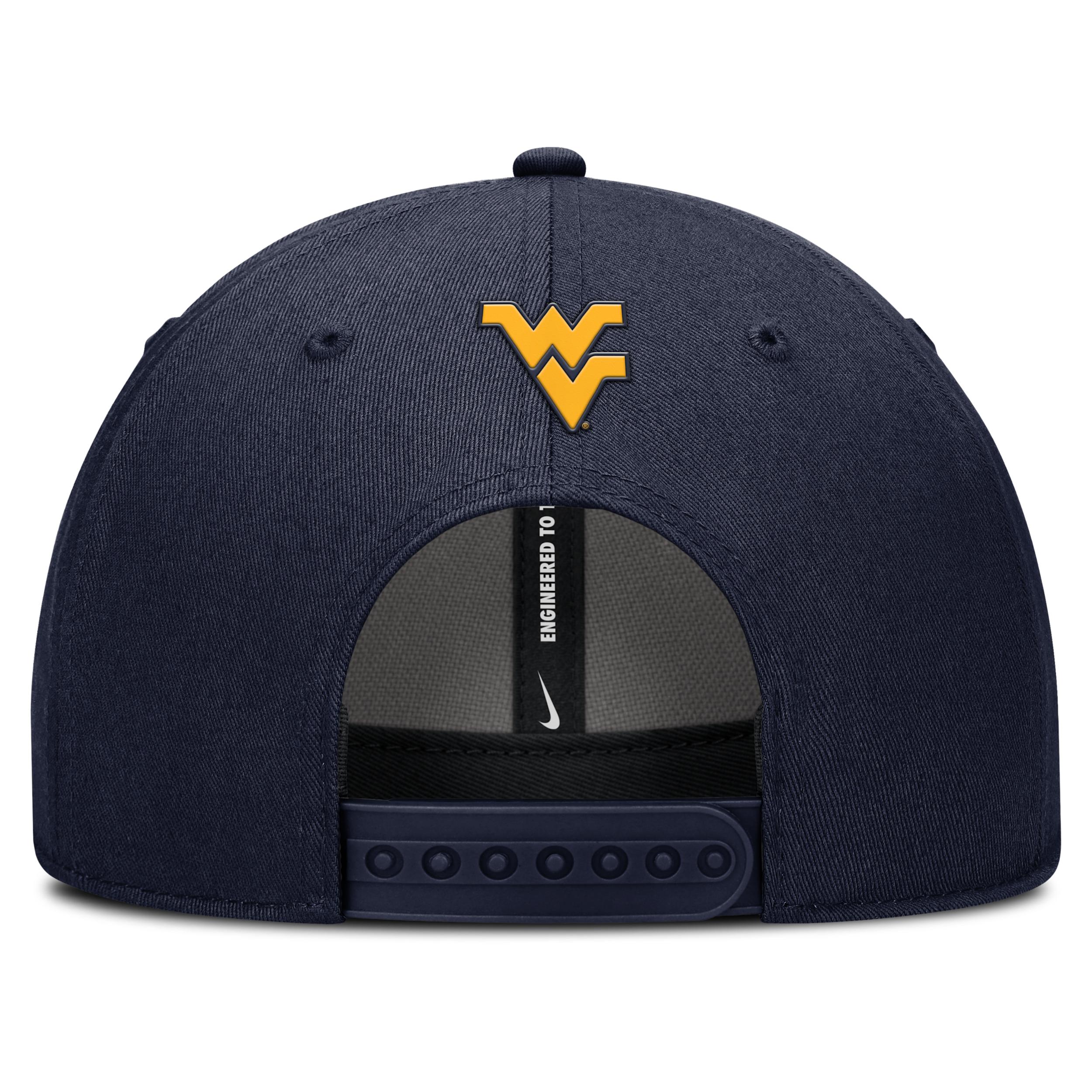 West Virginia Sideline Rise Practice Nike Mens College Adjustable Hat | NC2341SWVN-BQX Product Image