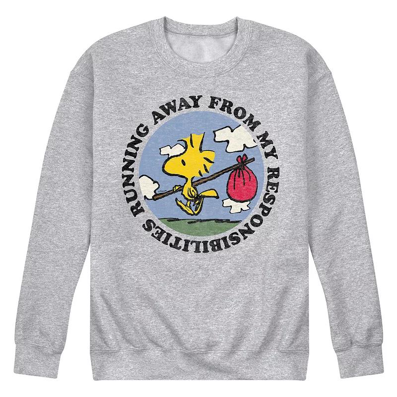 Men's Peanuts Running Away Long Sleeve,  Product Image