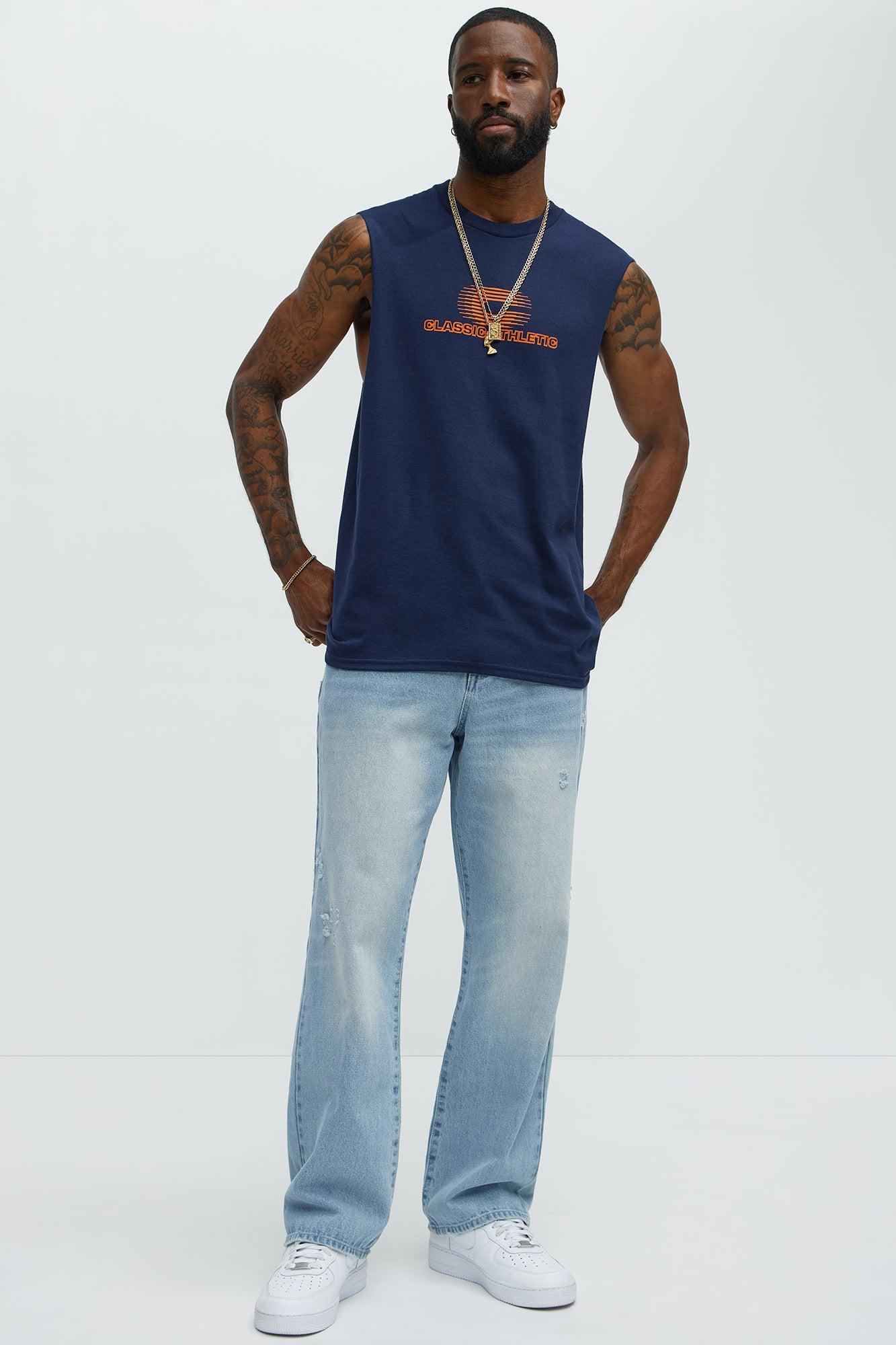Classic Athletic Muscle Tee - Navy Product Image
