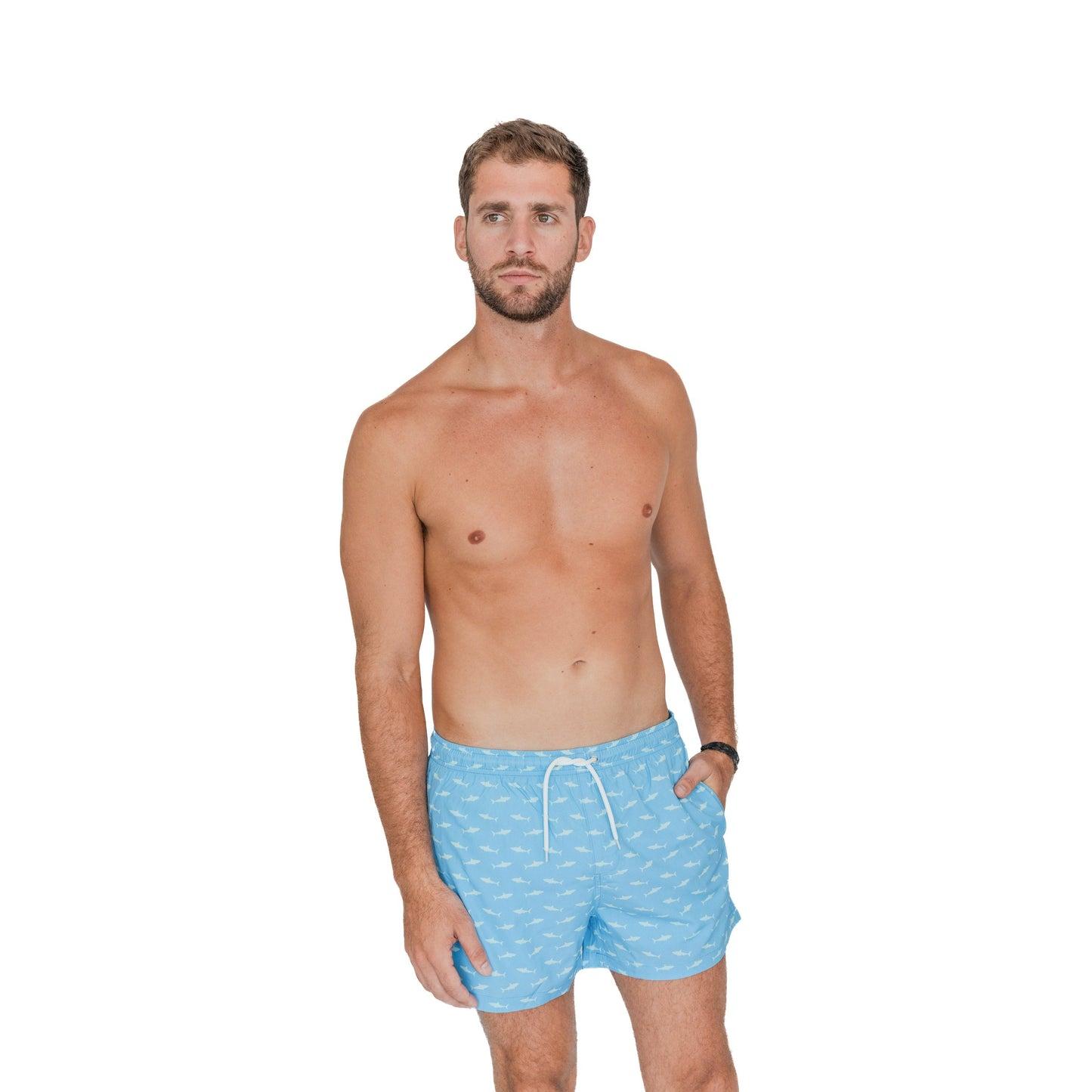 Bermies Shark Bay Swim Trunks Male Product Image