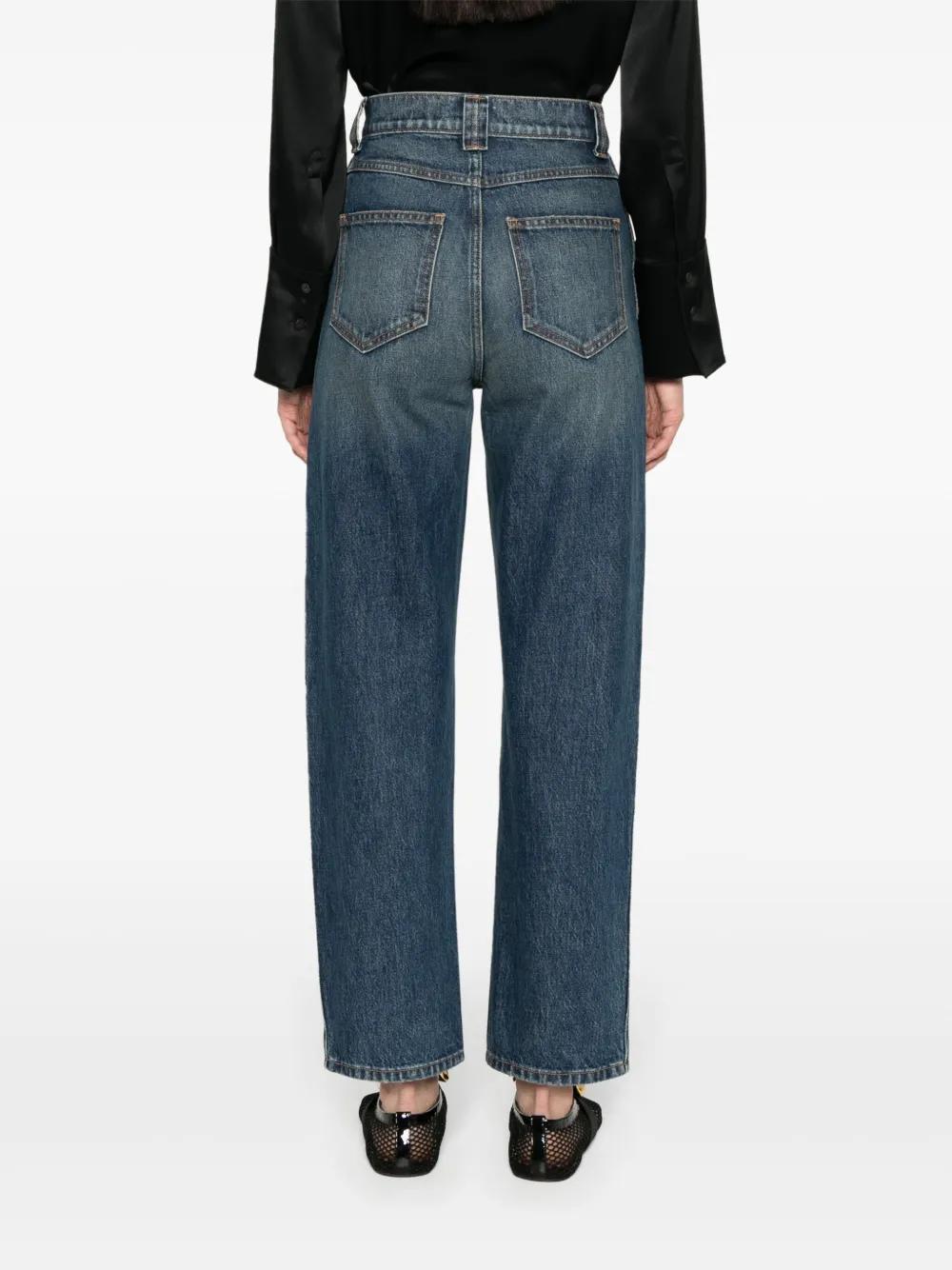 high-waisted straight-leg jeans Product Image