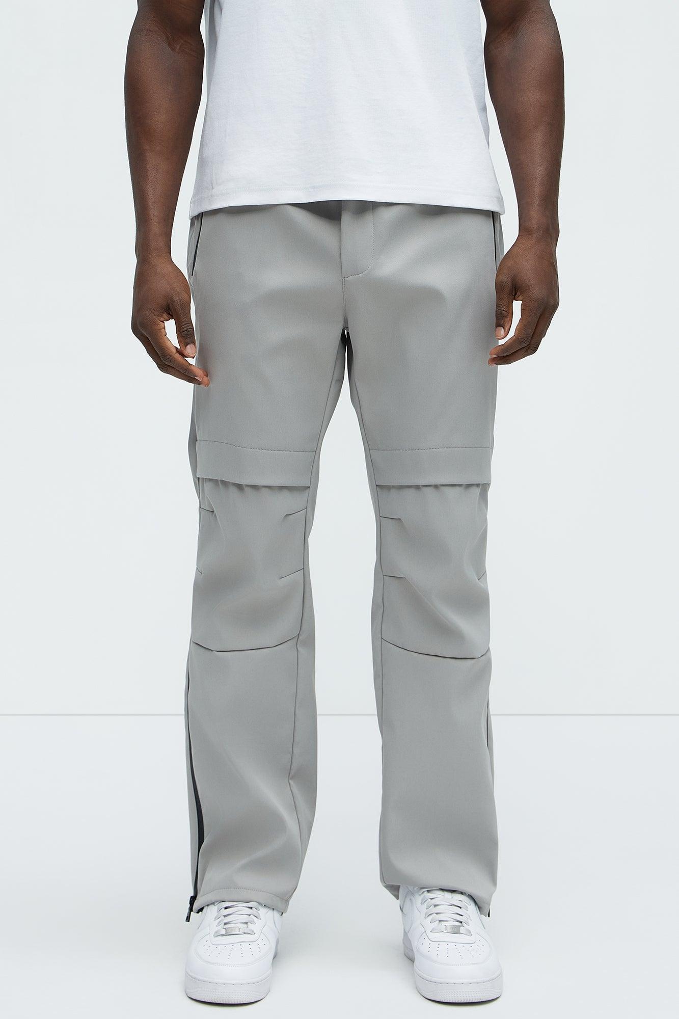 Alwin Zip Tech Pants - Grey Product Image