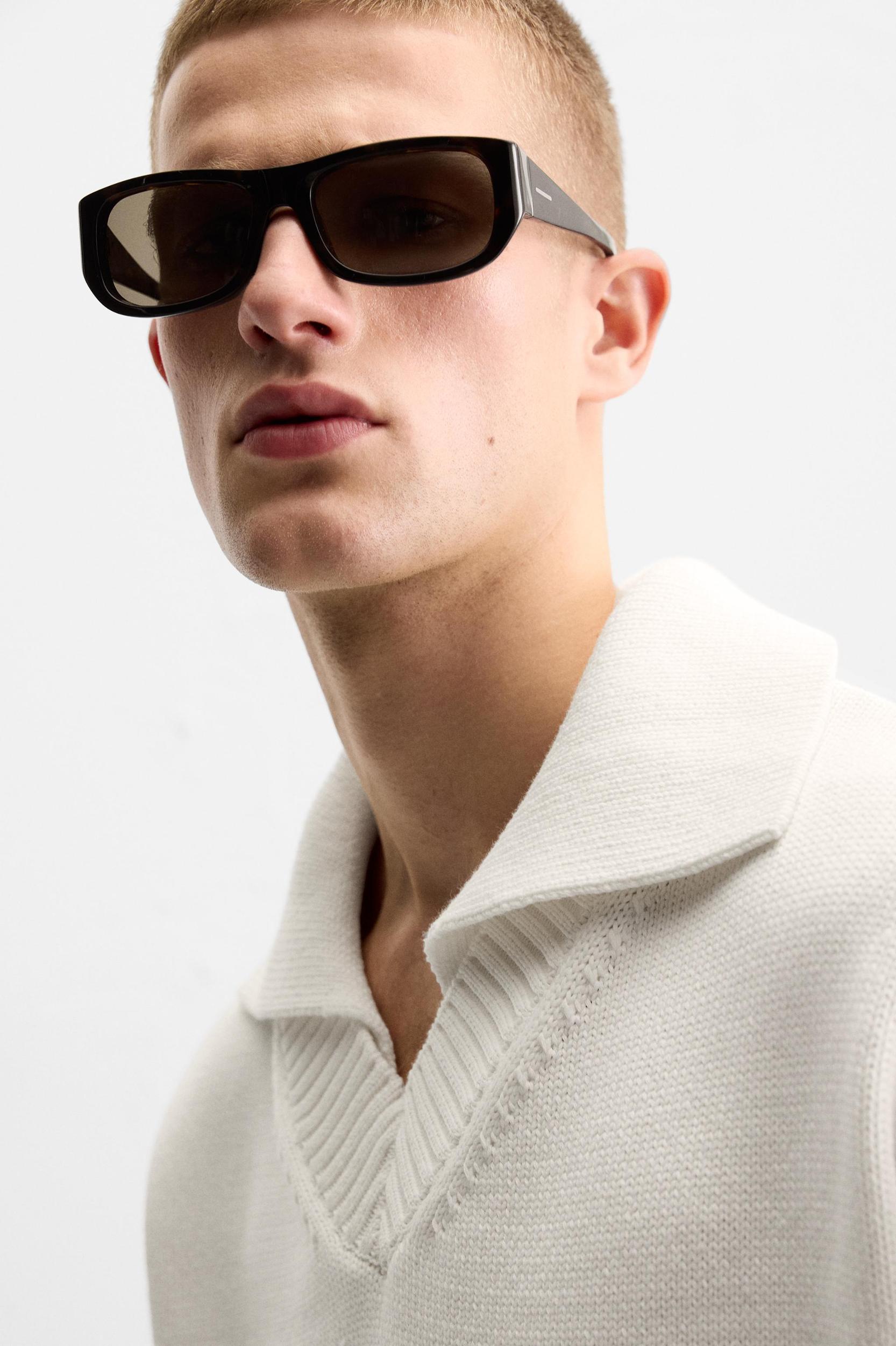 COTTON BLEND KNIT POLO Product Image