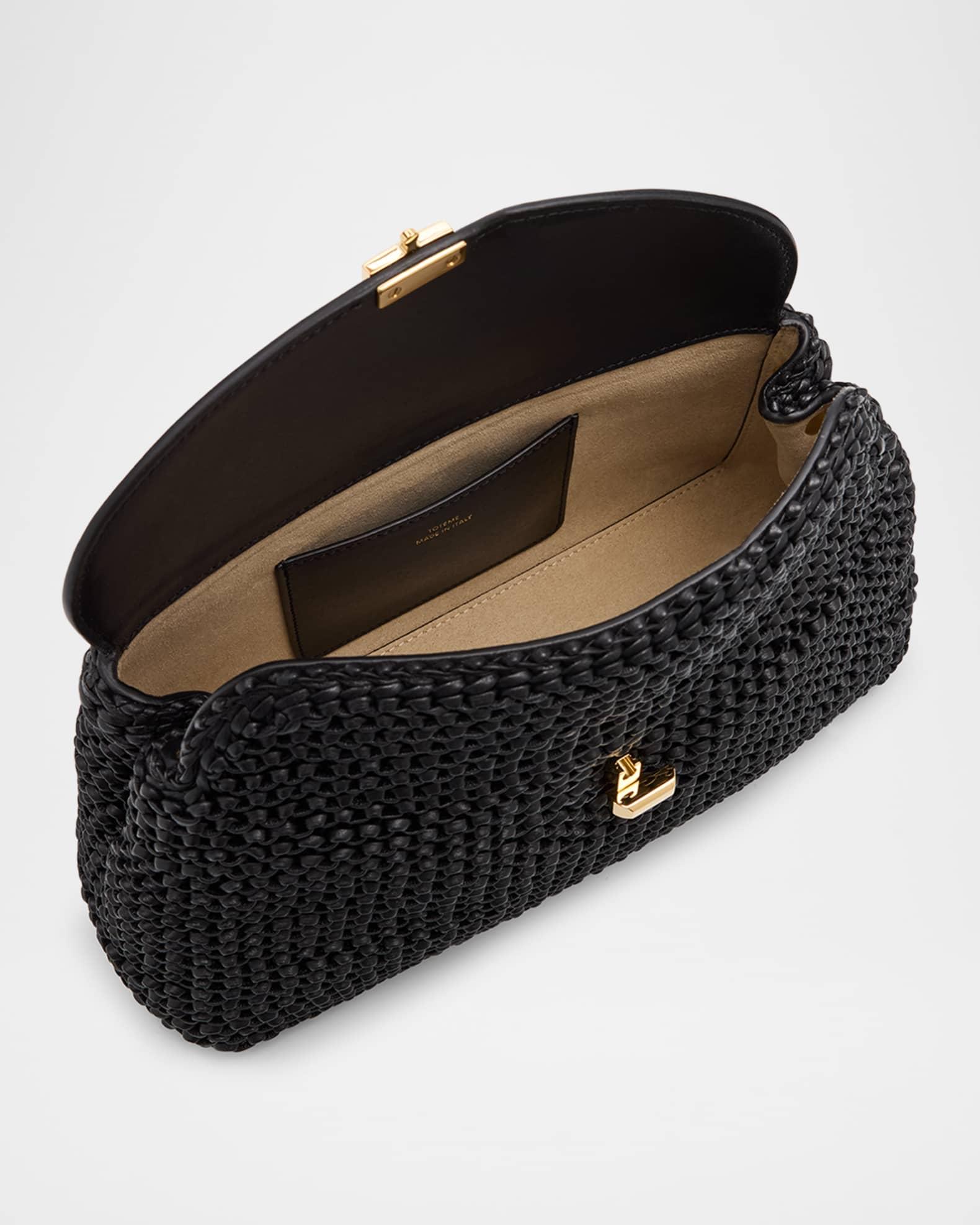 T-Lock Woven Leather Clutch Bag Product Image