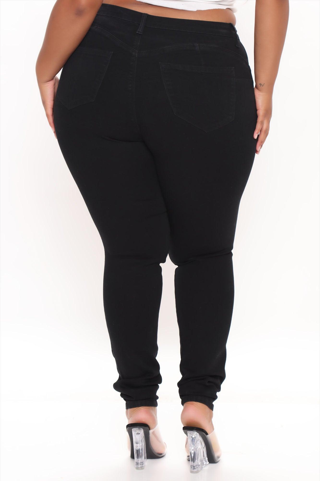 Classic Beauty Booty Lifter Skinny Jeans - Black Product Image