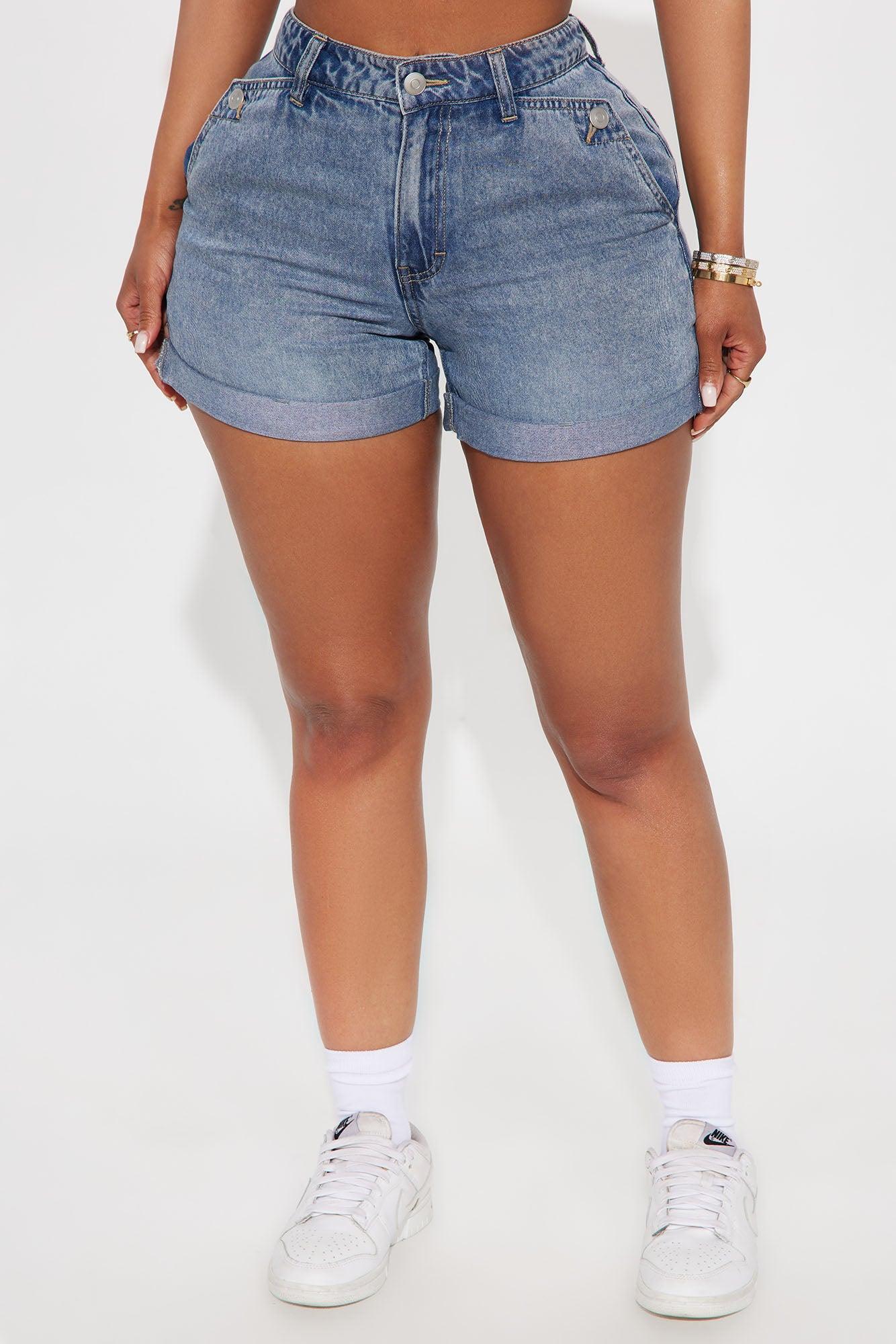 Getaway Denim Shorts - Medium Wash Product Image