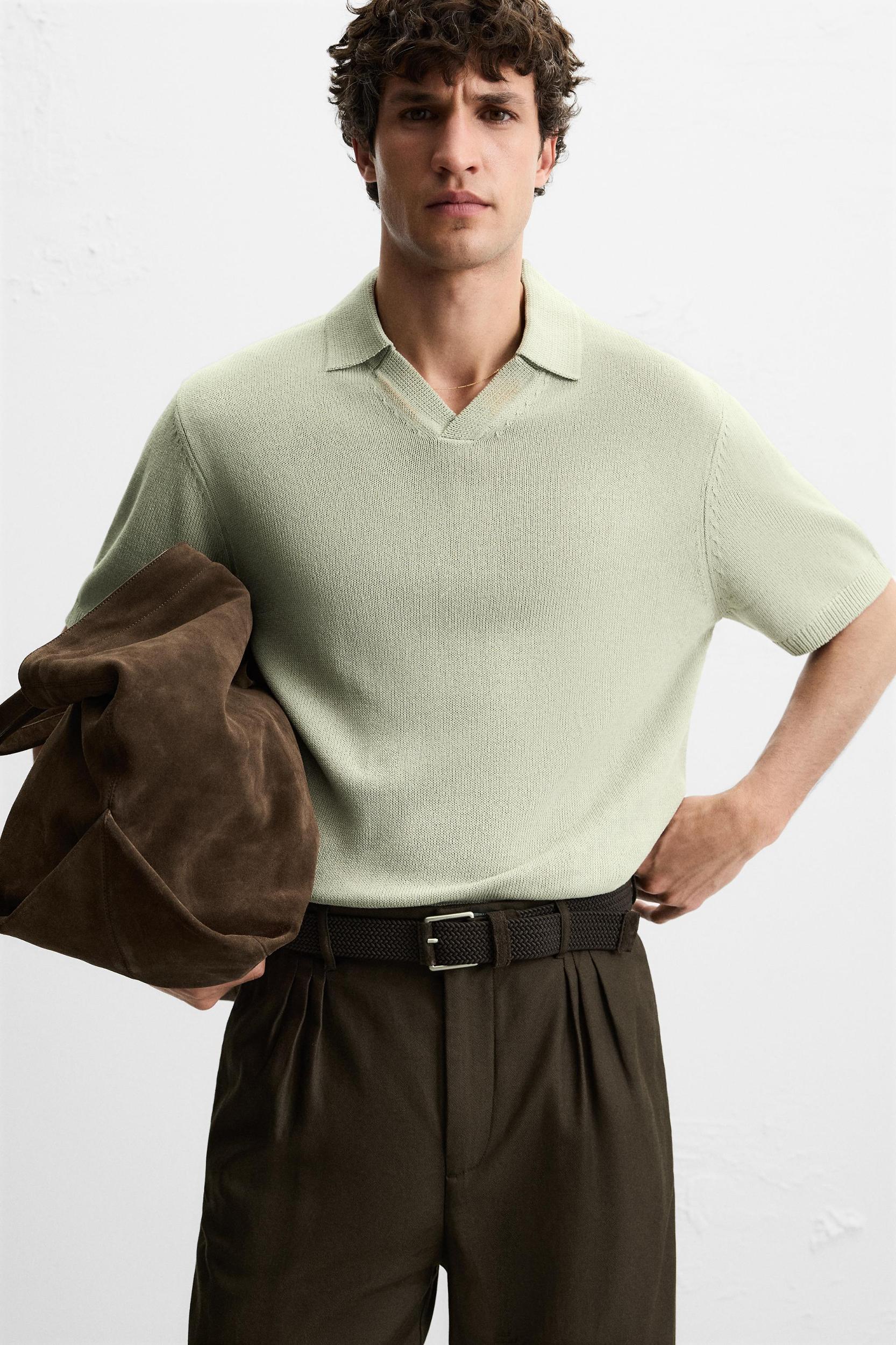 TEXTURED KNIT POLO Product Image