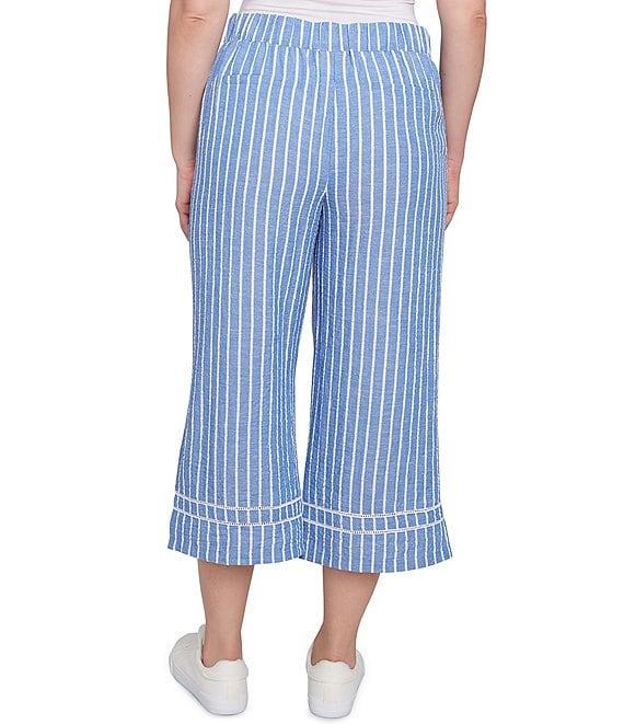 Ruby Rd. Stripe Wide Leg Pull-On Pants Product Image