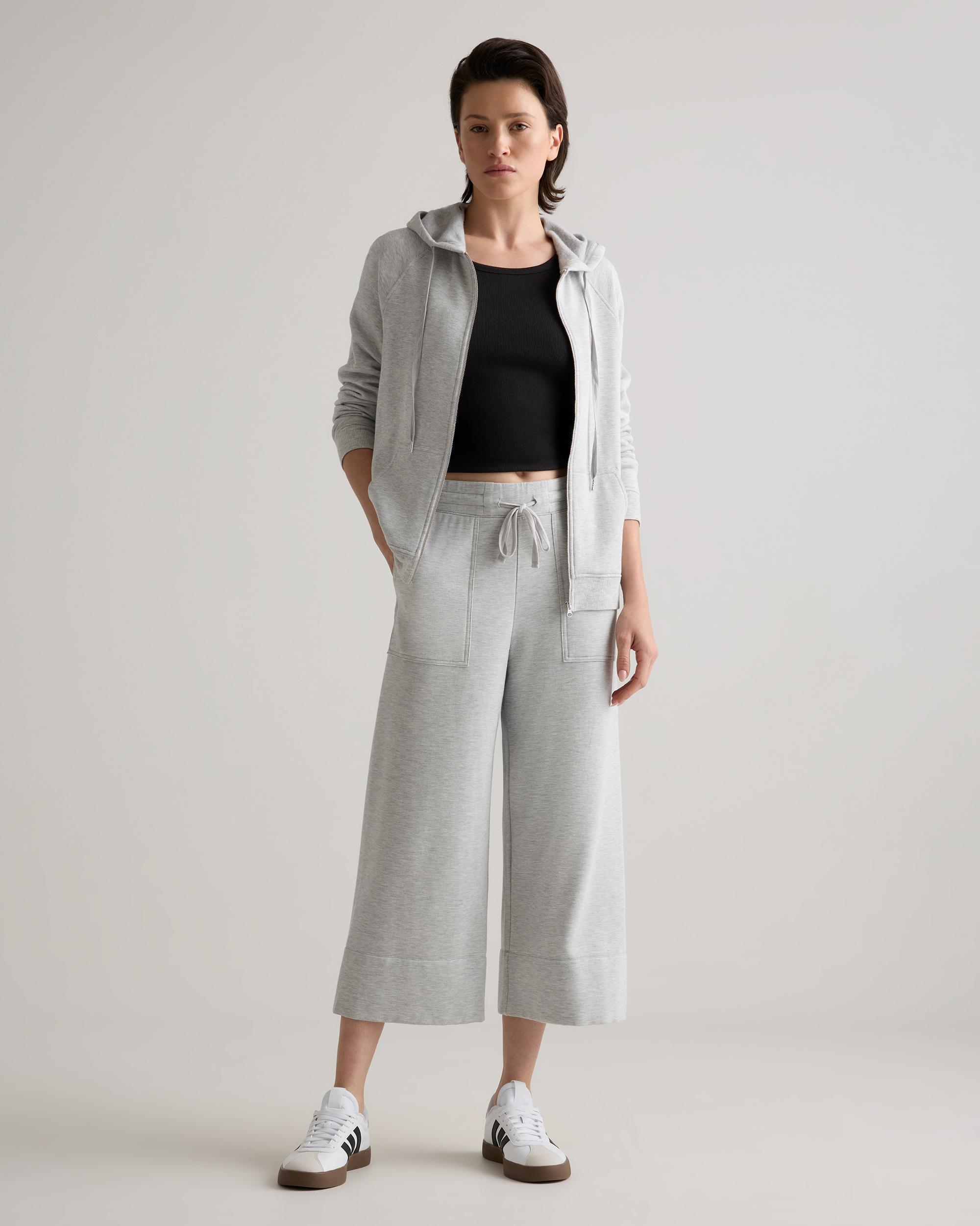 Quince | Women's SuperSoft Fleece Zip Up Hoodie Jacket Size XL, Lenzing Modal Product Image