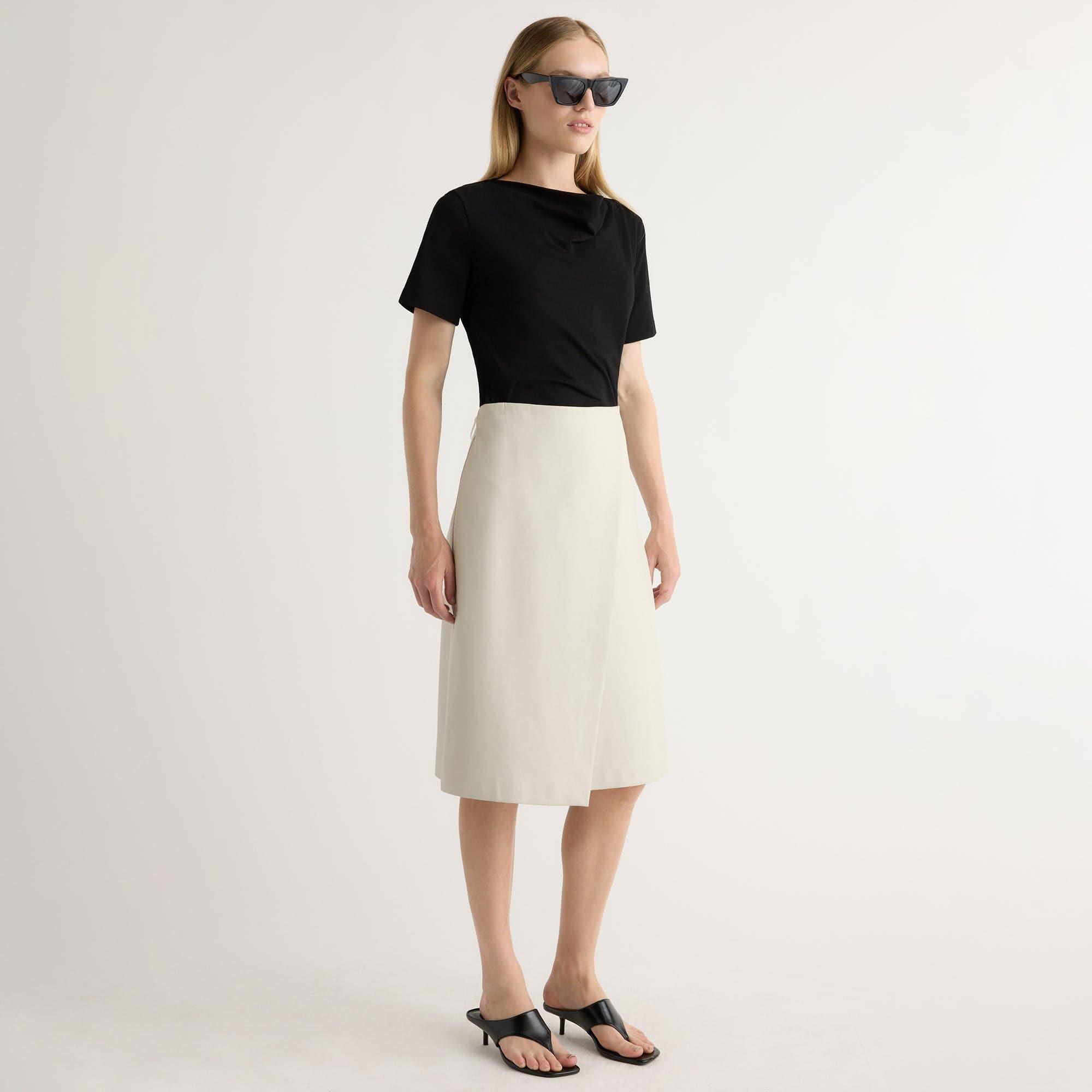 Alba Asymmetric Vegan Leather Skirt Product Image