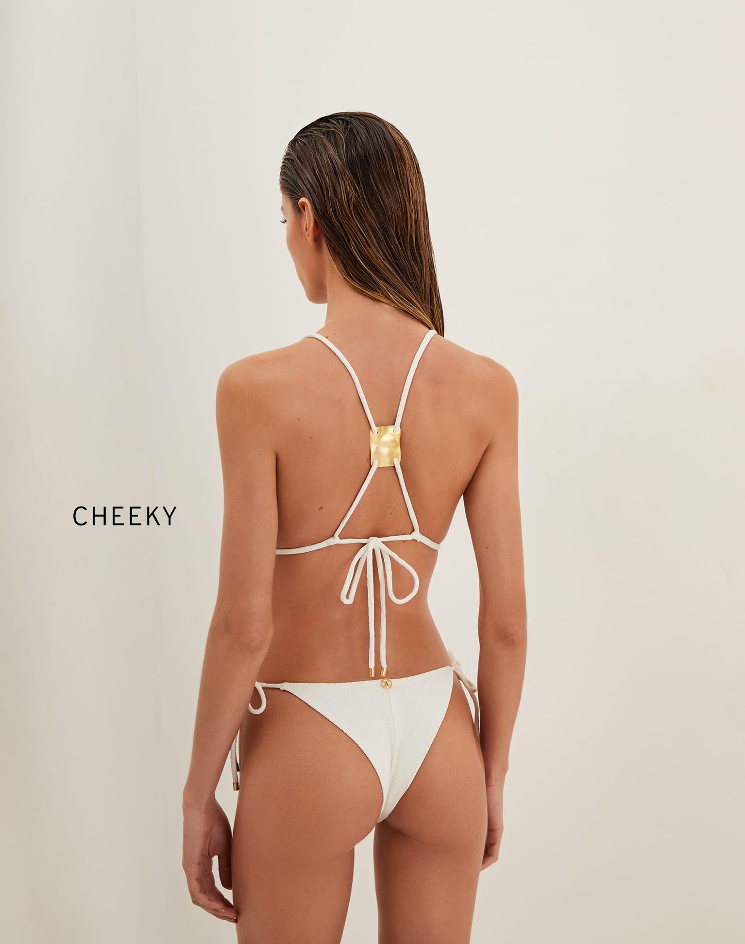 Firenze Cleo T Back Tri Top - Off White Product Image